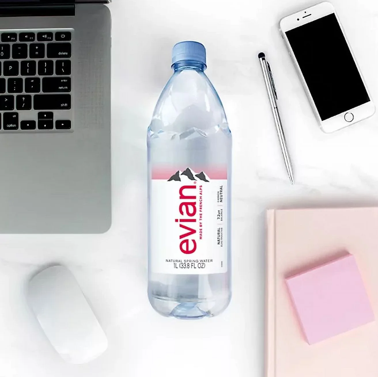 evian Natural Spring Bottled Water (1L., 12 pk.)