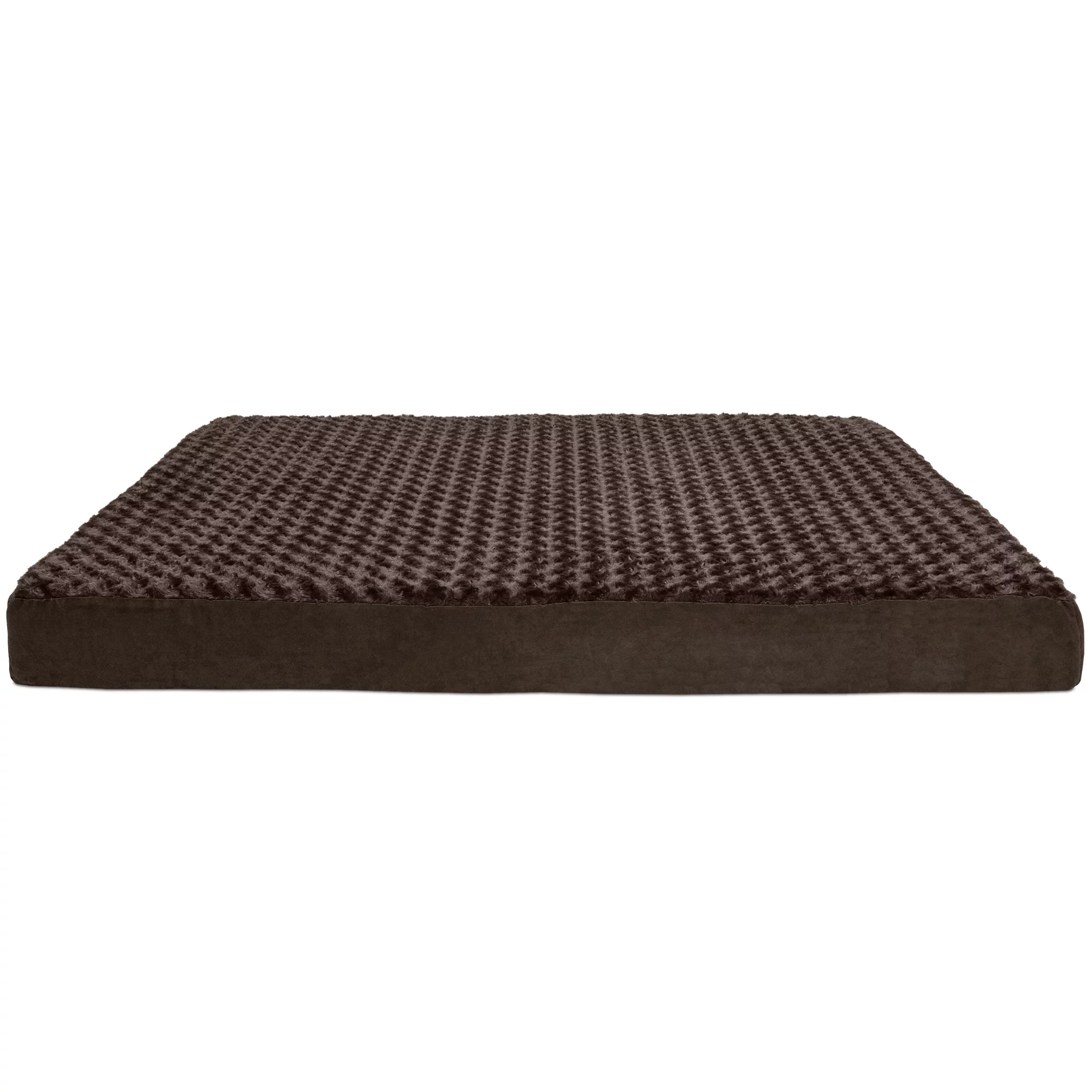 FurHaven Pet Products Ultra Plush Memory Top Deluxe Mattress Pet Bed for Dogs & Cats - Chocolate, Jumbo Plus