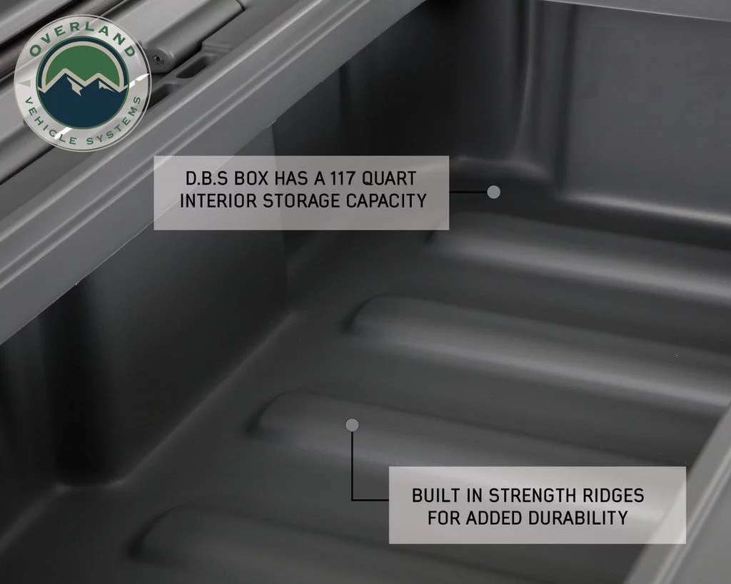 OVS D.B.S. Dark Grey 117 QT Dry Box with Wheels Drain and Bottle Opener 40100021