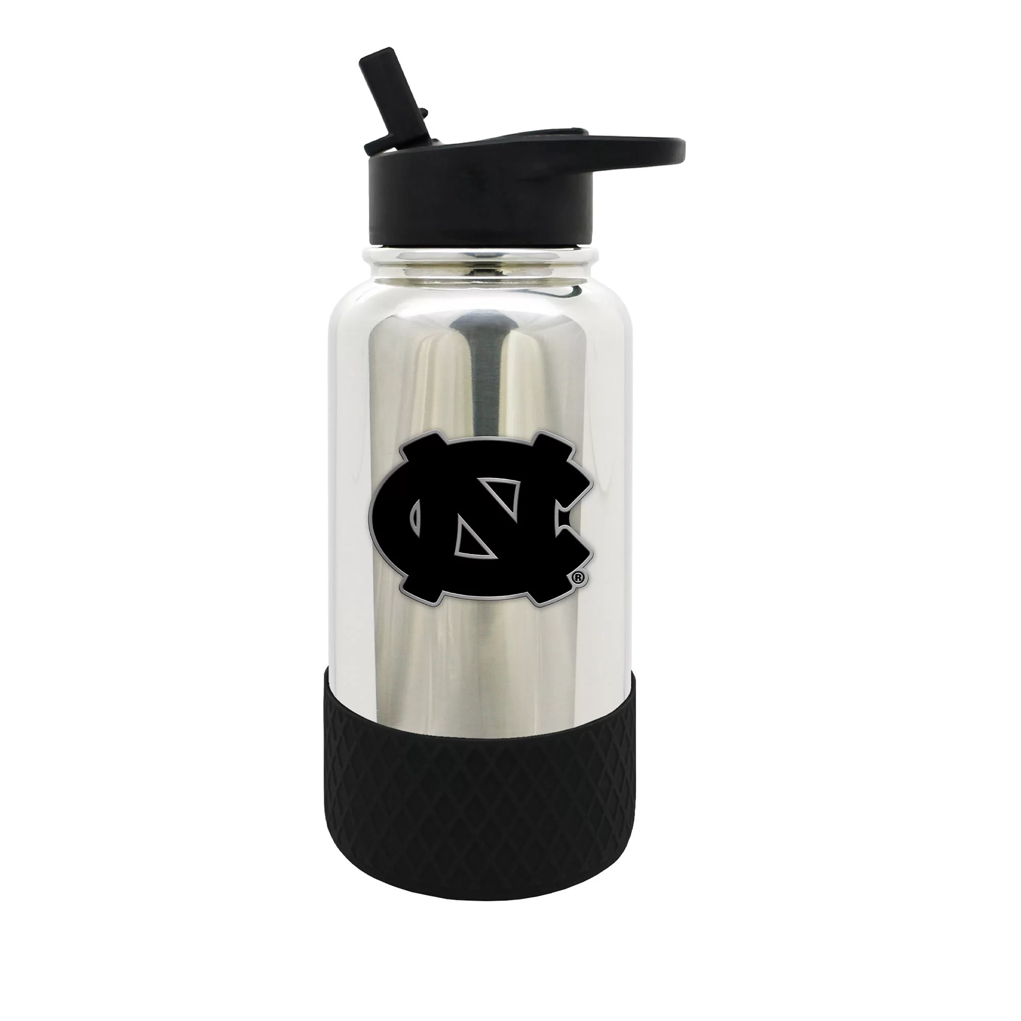 North Carolina Tar Heels 32 oz. Stainless Steel Chrome Thirst Water Bottle