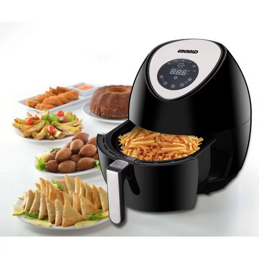Emerald Air Fryer w/ Digital LED Touch Display 1400 Watts & Slide out Basket & Pan - 4.0L Capacity (1812)