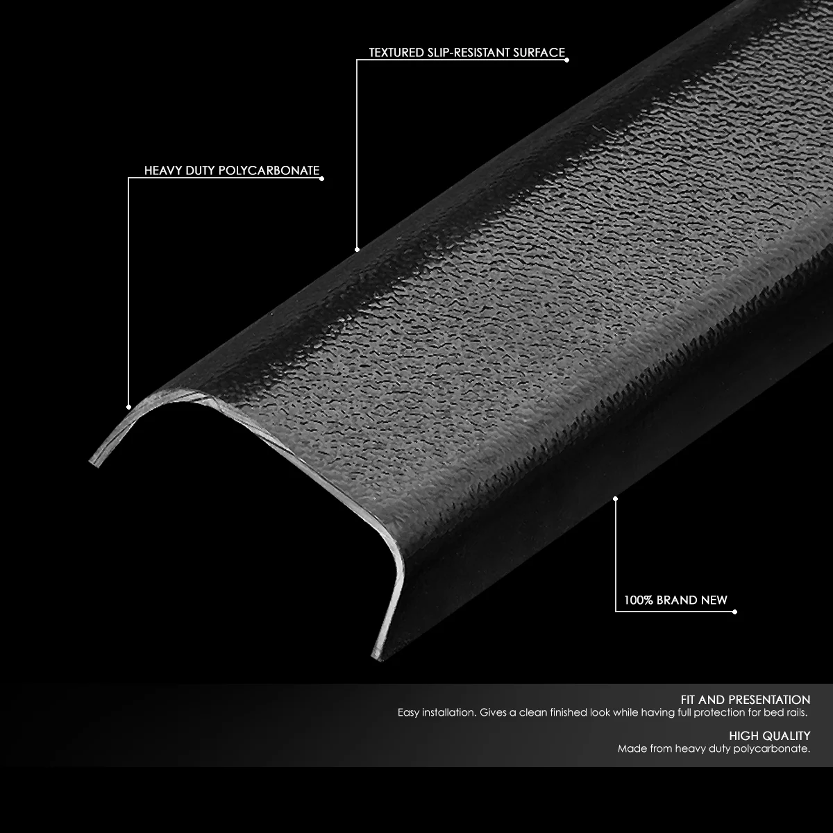 DNA Motoring BEDC-R-010 For 1994 to 2002 Dodge Ram 1500 2500 3500 Pickup Truck Bed End Rear Tail Gate Cap Molding Cover 95 96 97 98 99 00 01