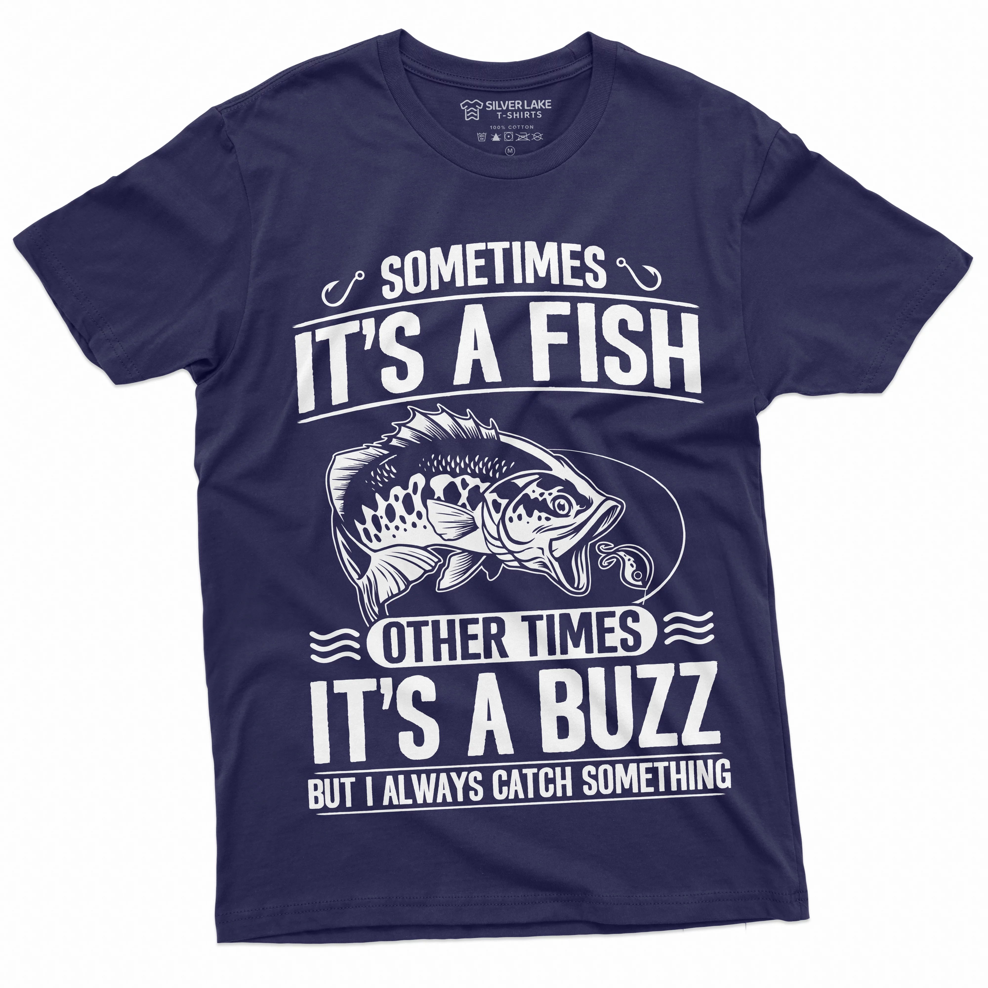 Men'S Fishing Humor Tee | Fish Buzz Graphic T-Shirt | Fishing Dad Tee