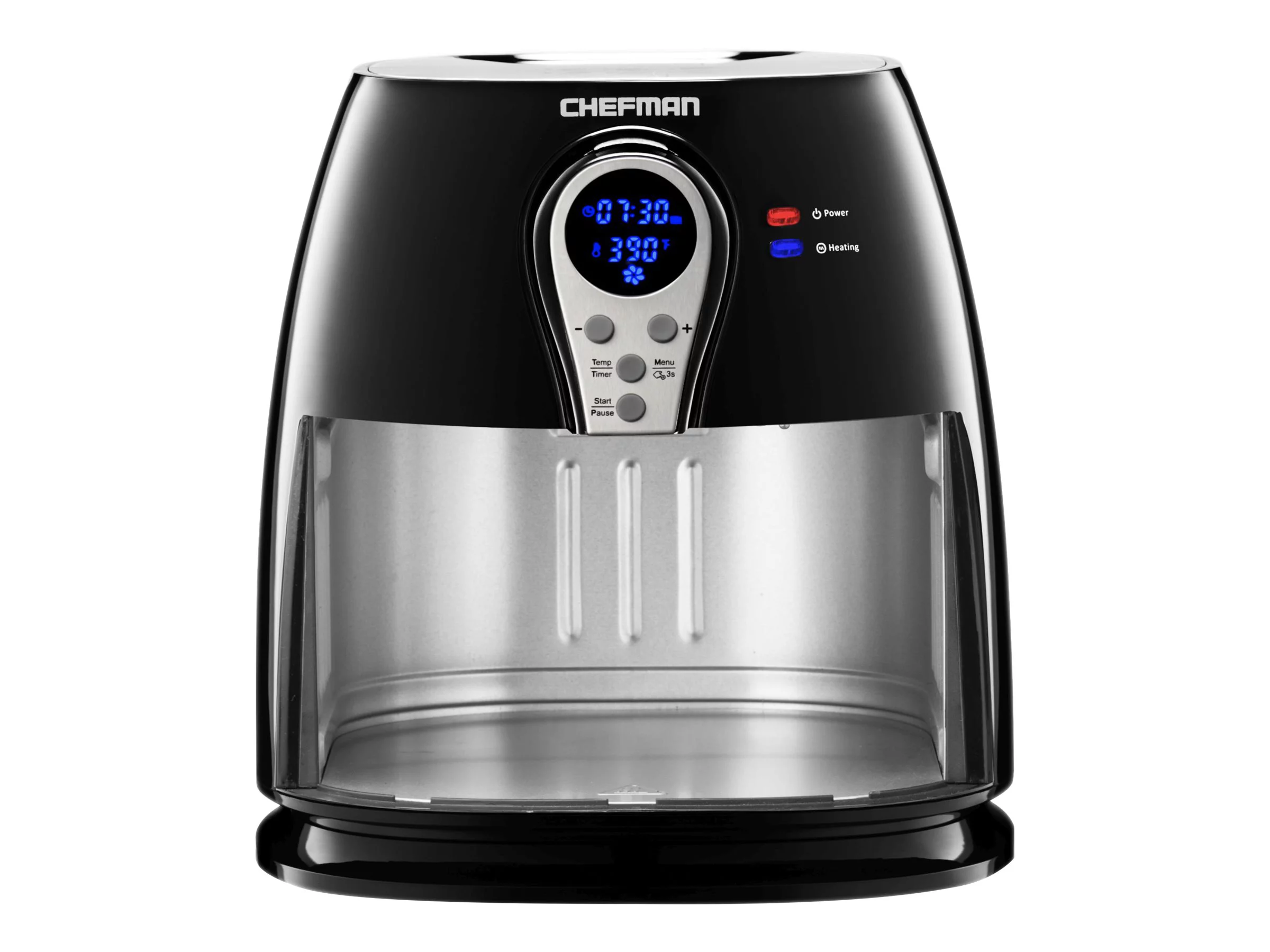 Chefman RJ38-P1 - Hot air fryer - 2.6 qt - black/stainless steel