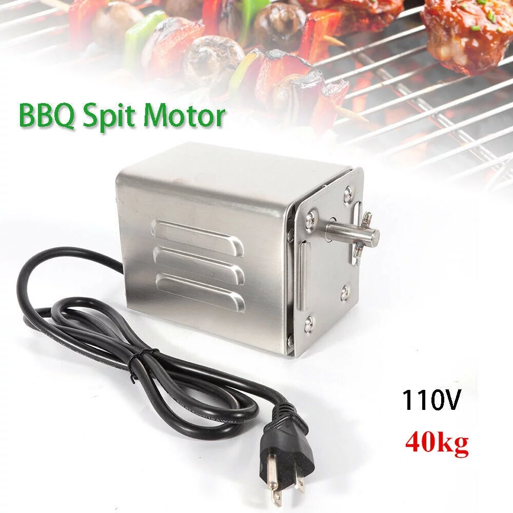 15W Electric Rotisserie BBQ Grill Roaster Spit Rod Chicken Pig  Motor 40kg 110V