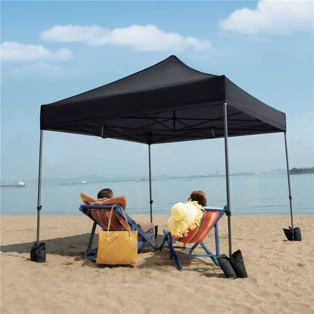 3 x 3M Heavy Duty Waterproof Adjustable Gazebo Instant Tent, Black