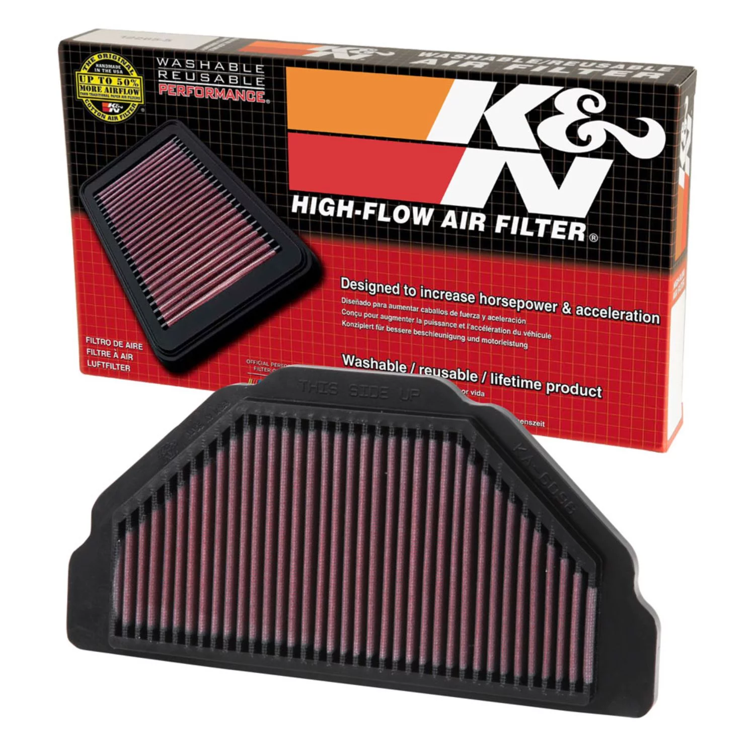 K&N Engine Air Filter: High Performance, Premium, Powersport Air Filter: 1998-2008 KAWASAKI (ZZR600, Ninja ZX-6, ZX600 Ninja ZX-6R) KA-6098