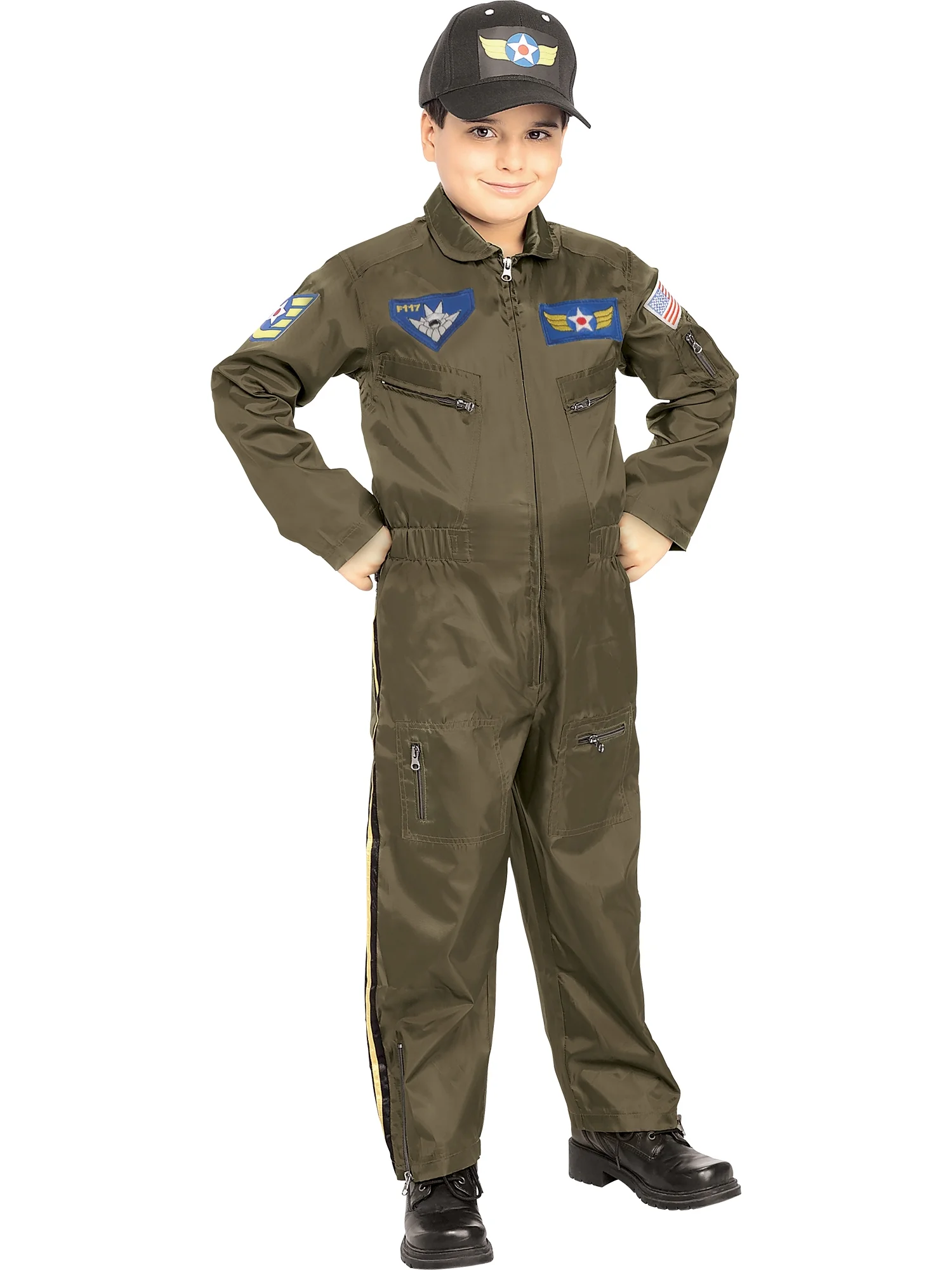 Jr. Fighter Pilot Costume for Kids Toddler Brown