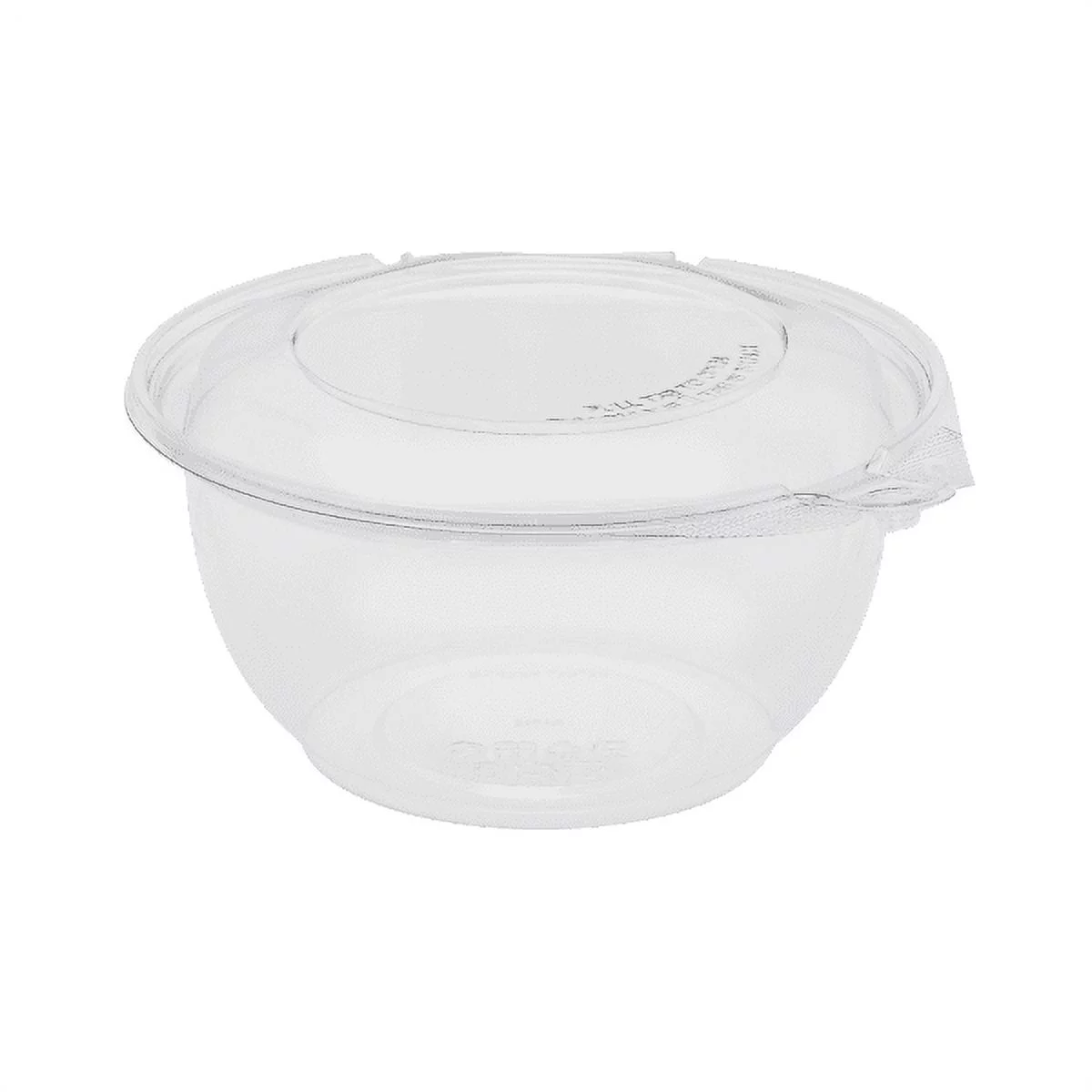 Karat 32oz PET Plastic Tamper Resistant Hinged Salad Bowl with Dome Lid - 240 sets