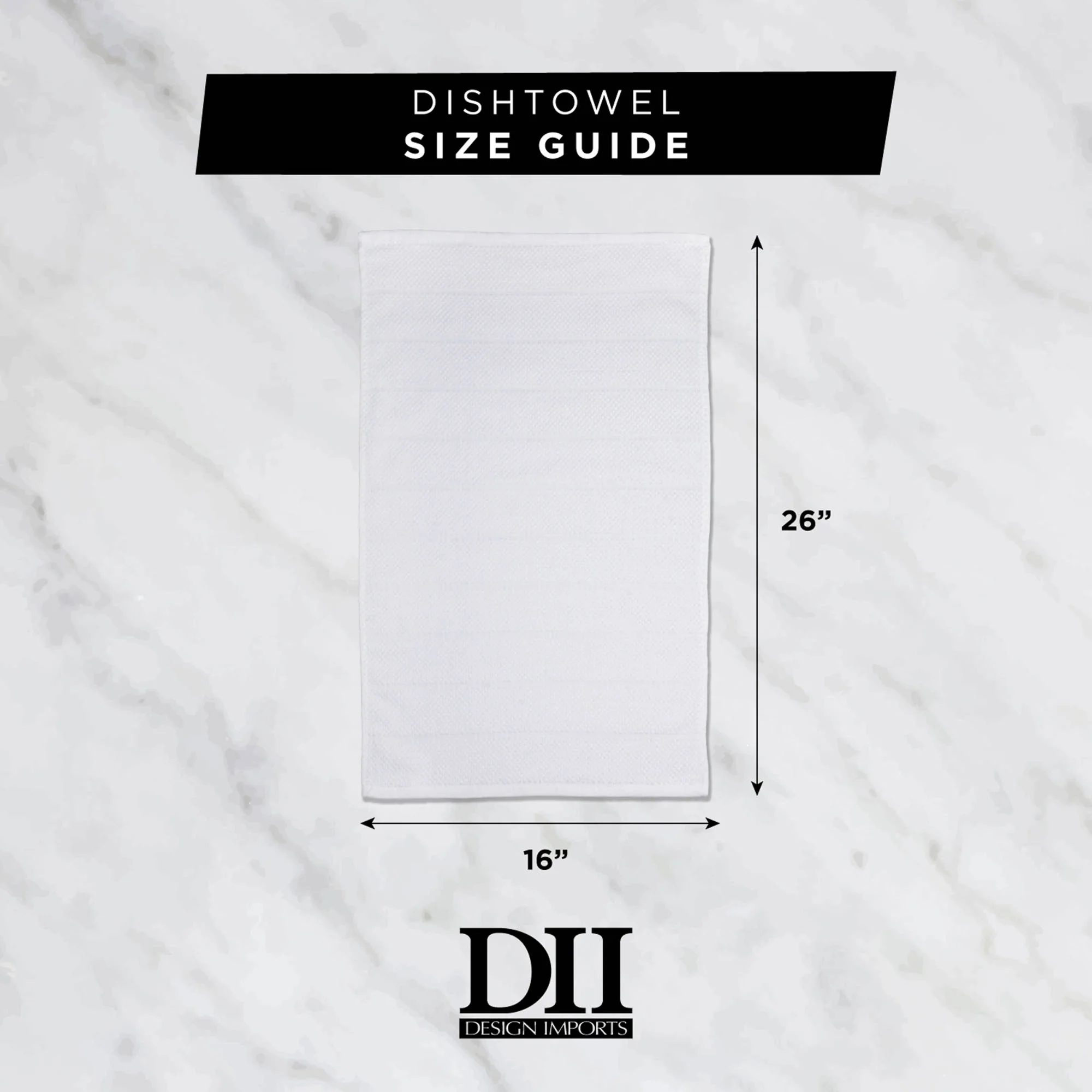 Contemporary Home Living Set of 4 Assorted Black and White Rectangular Absorbent Dishtowel 26