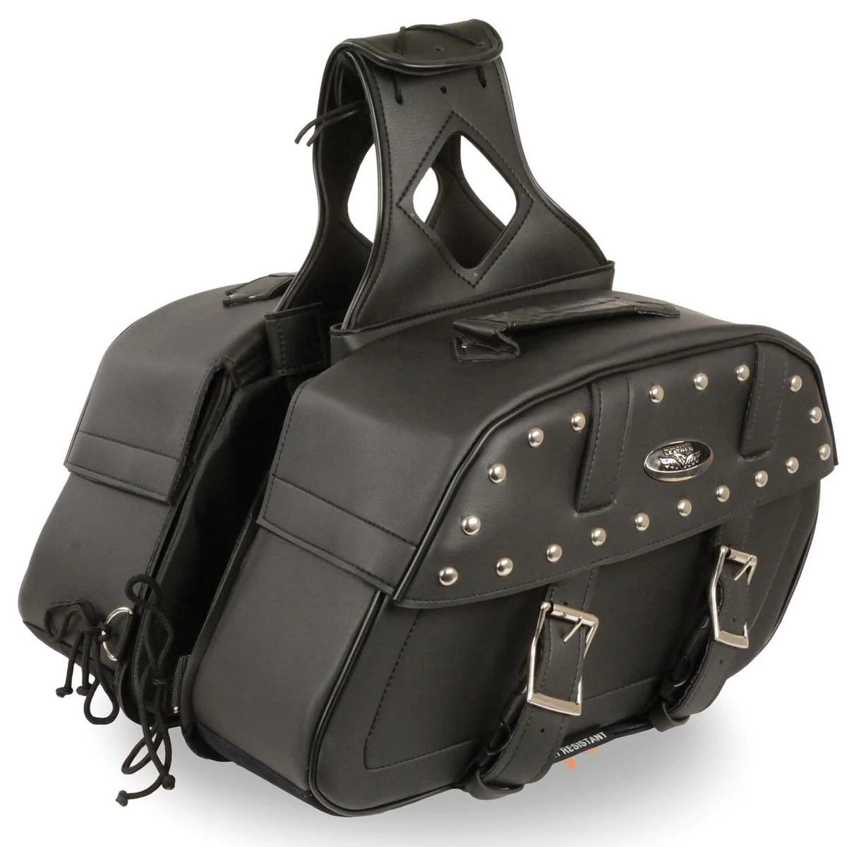 Xelement Zip-Off PVC Studded Throw Over Rounded Saddlebag