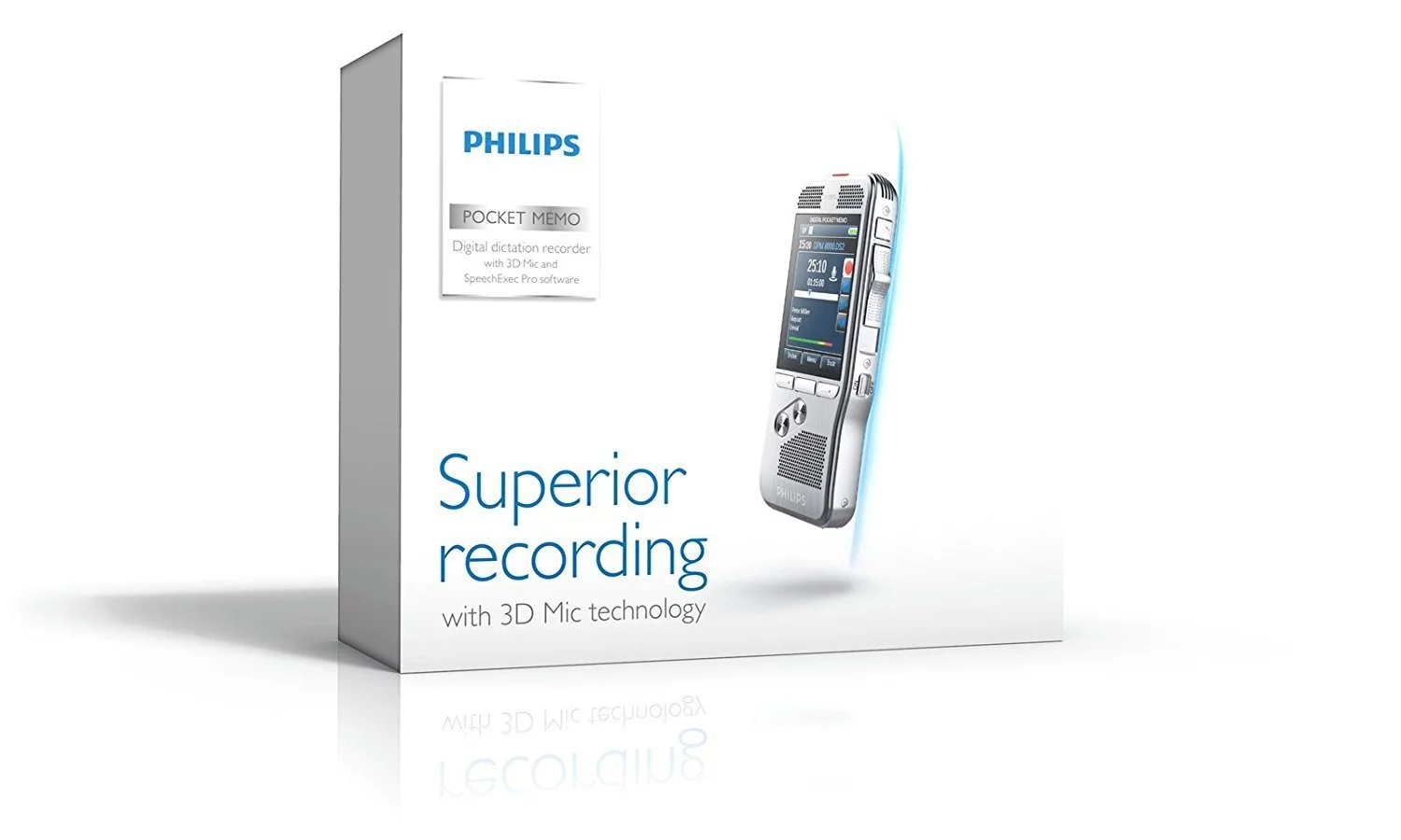 Philips DPM-8000 Professional Digital Pocket Memo with Cradle and Speechexec Pro Software