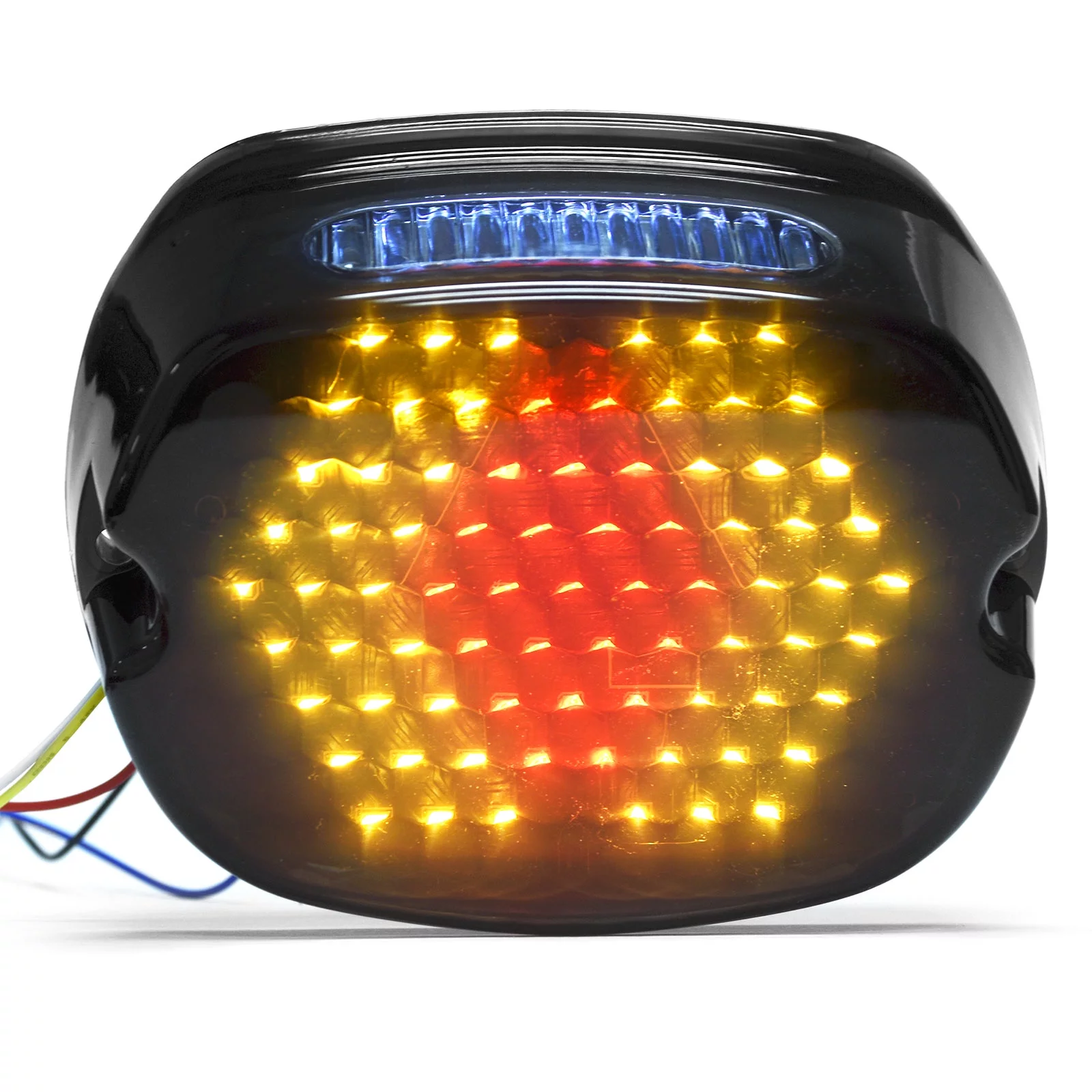 Krator Low Profile Smoke LED Tail Light Turn Signals Brake Light Running Light Compatible with Harley Davidson Electra Glide CVO FLHTCSE 2004-2005 - Fits Most 6-1/4