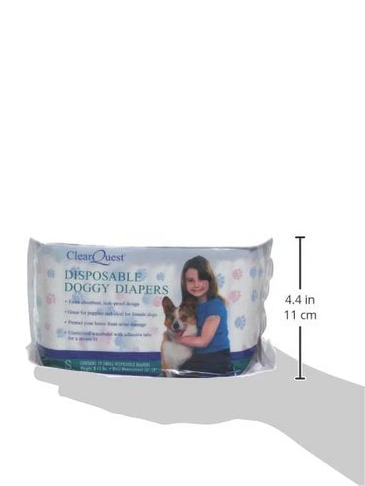 Clear Quest Disposable Doggy Diapers Small