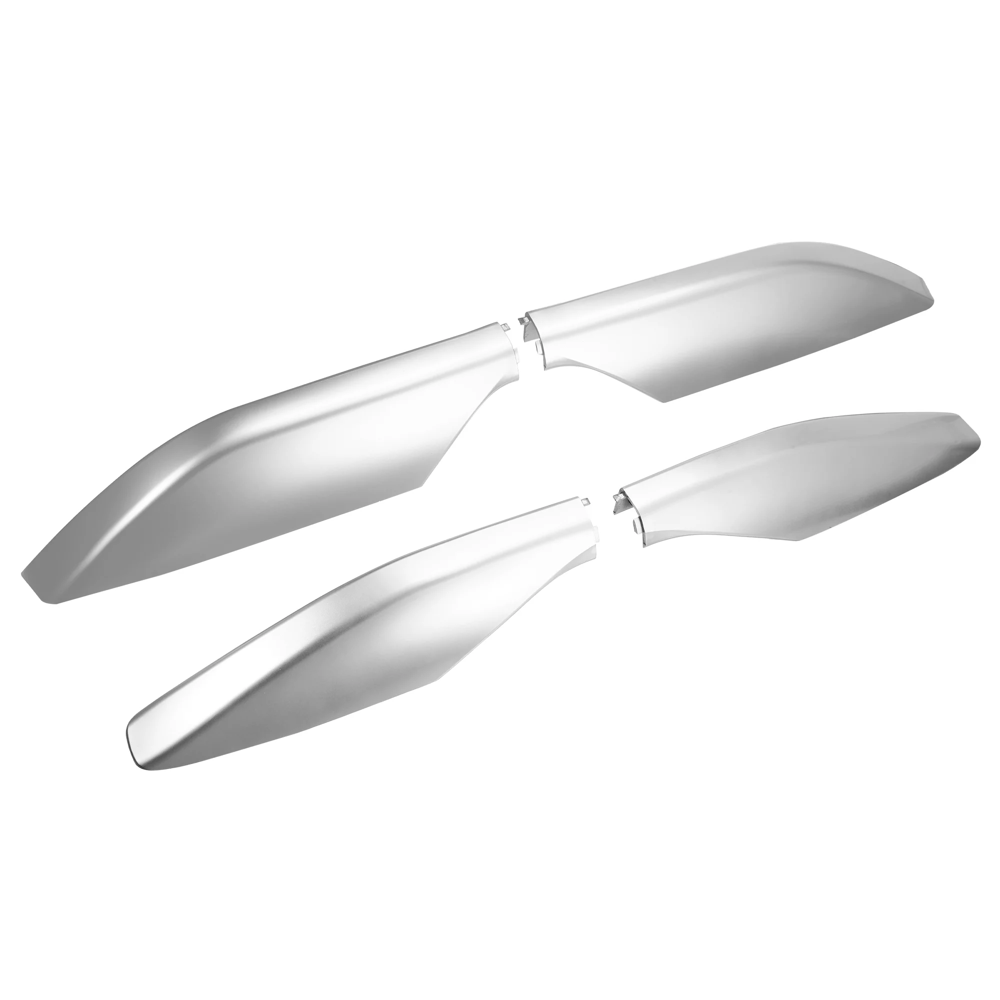 4pcs Car Roof Rack Side Rails End Cover Shell Cap for Toyota Land Cruiser 2010-2022 Plastic Silver Tone