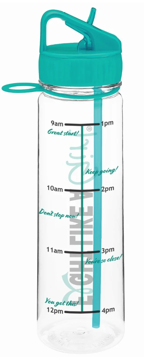 Fight Like a Girl Hybrid SlimKim Water Bottle - Teal
