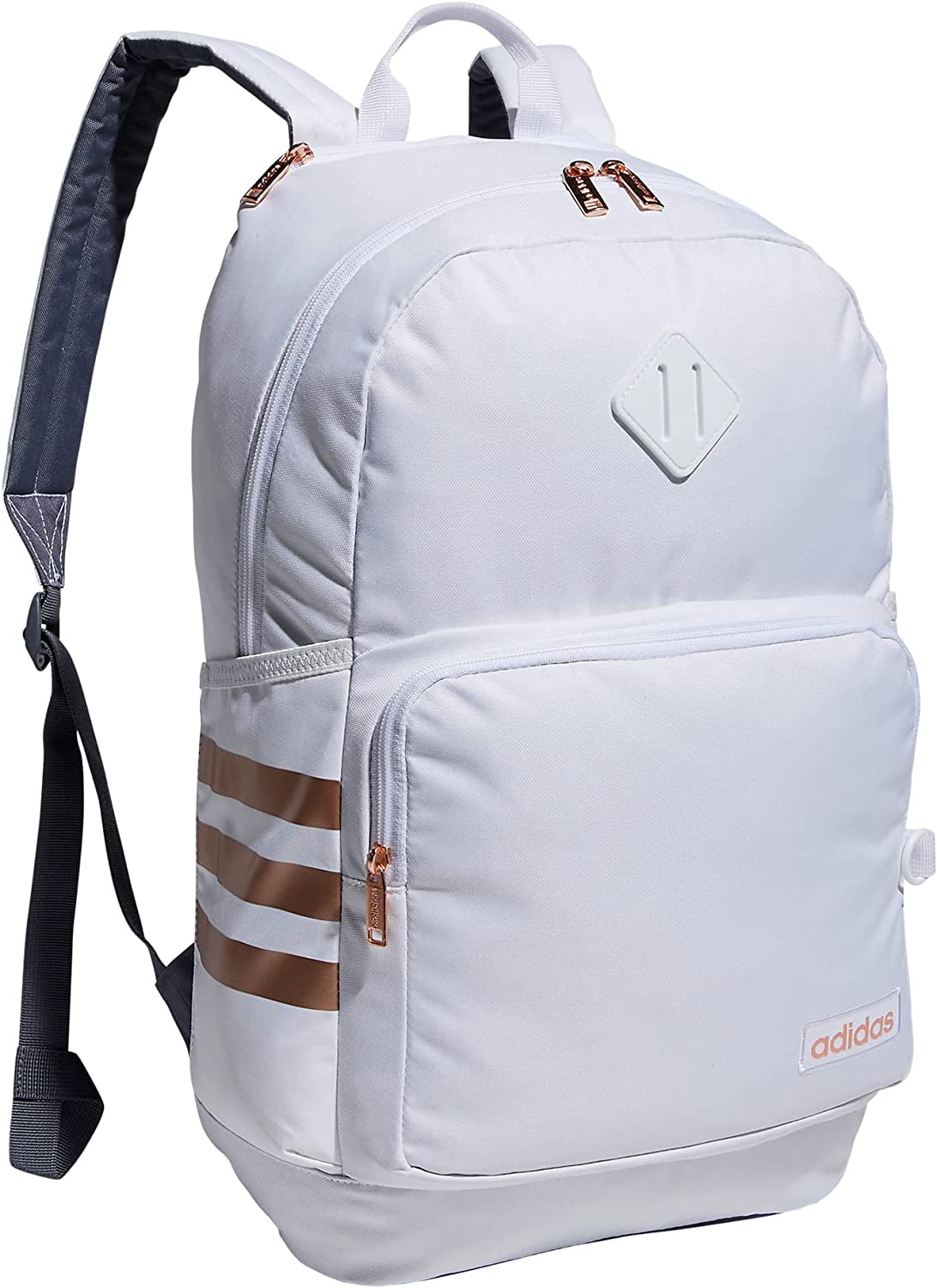 Adidas Classic 3S 4 Backpack, White/Onix Grey/Rose Gold, One Size