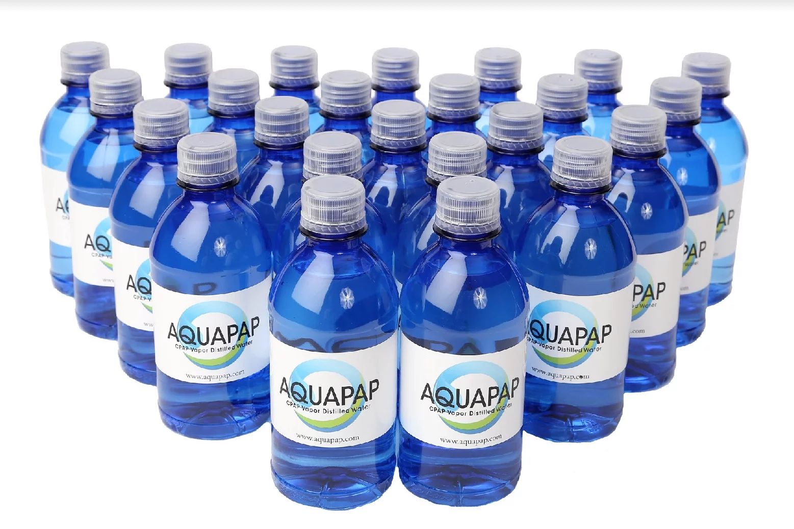 AQUAPAP Distilled Water 12 Ounce 24 Pack for CPAP and Health | 1-2 nites per Bottle | for use with Resmed and Respironics Machines
