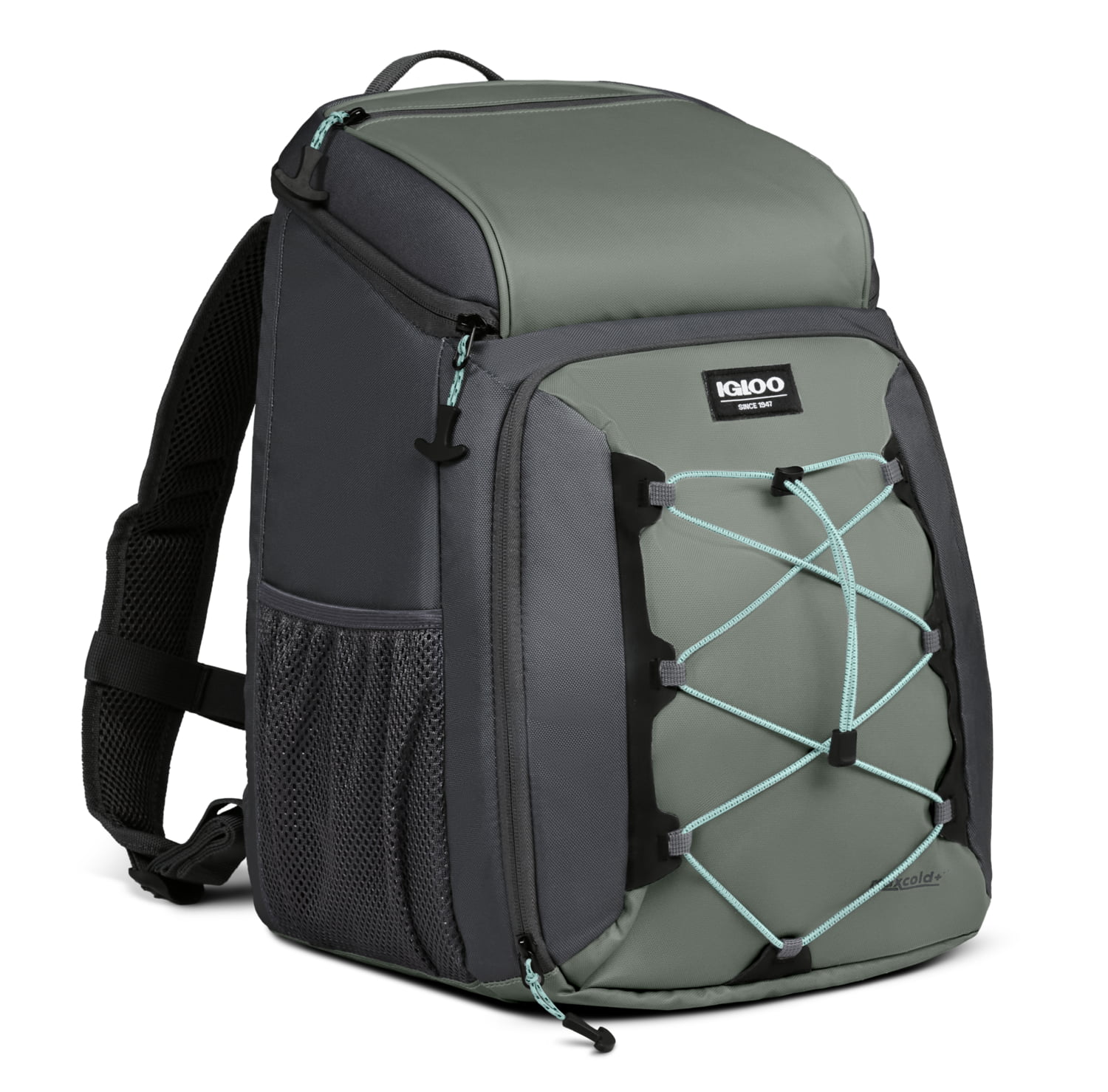 Igloo Max Voyager 30 Can Backpack, Soft Sided Cooler, Gray