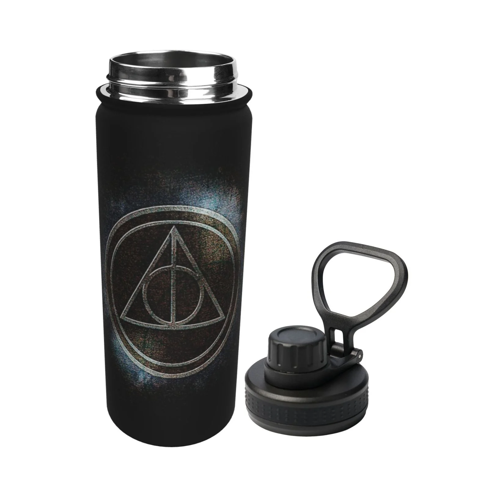 Harry Potter Deathly Hallows Sports Insulated Water Bottles Kettle Stainless Steel Portable Cup18OZ For Travel Gym School