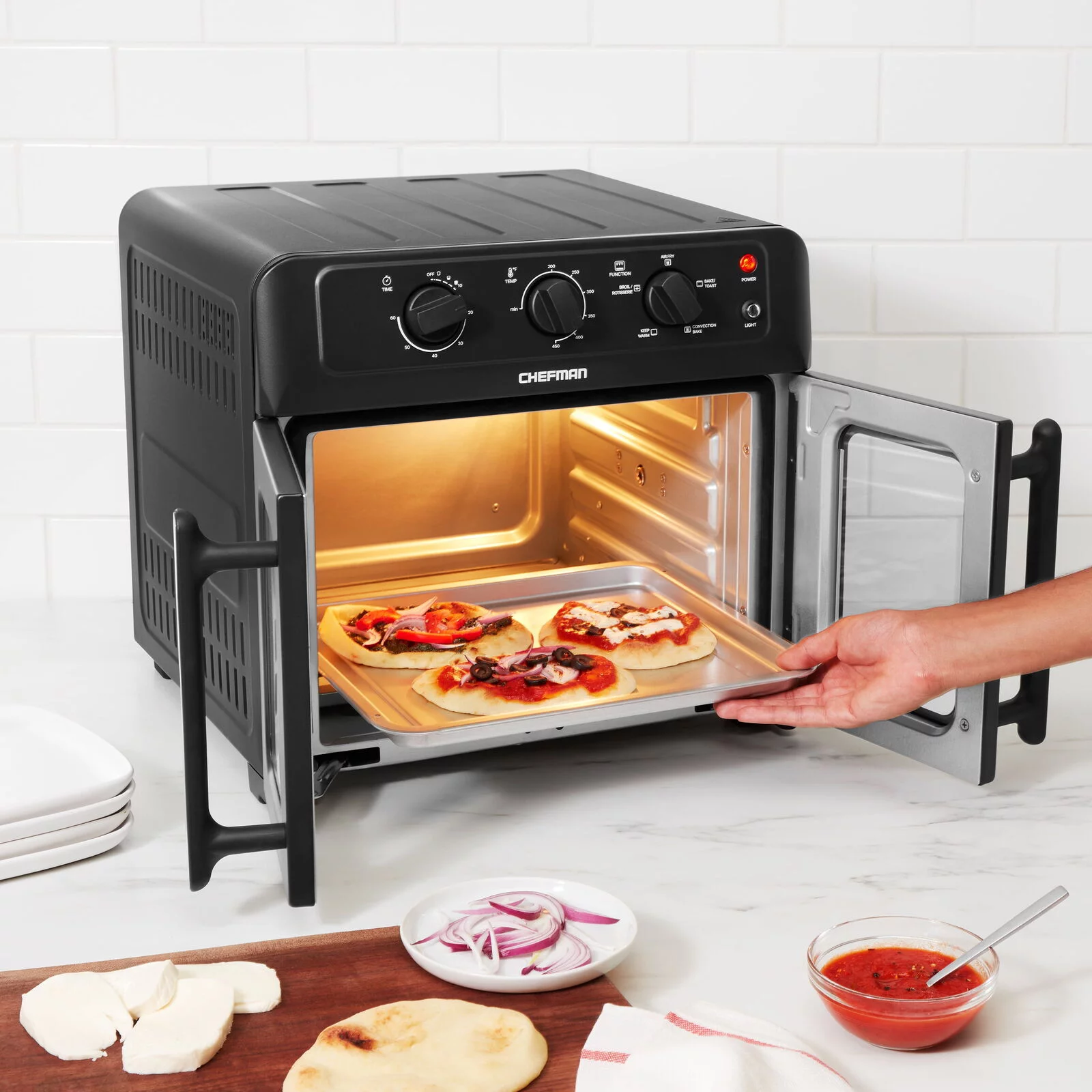 Countertop Air Fryer Baker Toaster Oven 26Qt Compact Kitchen Cooking