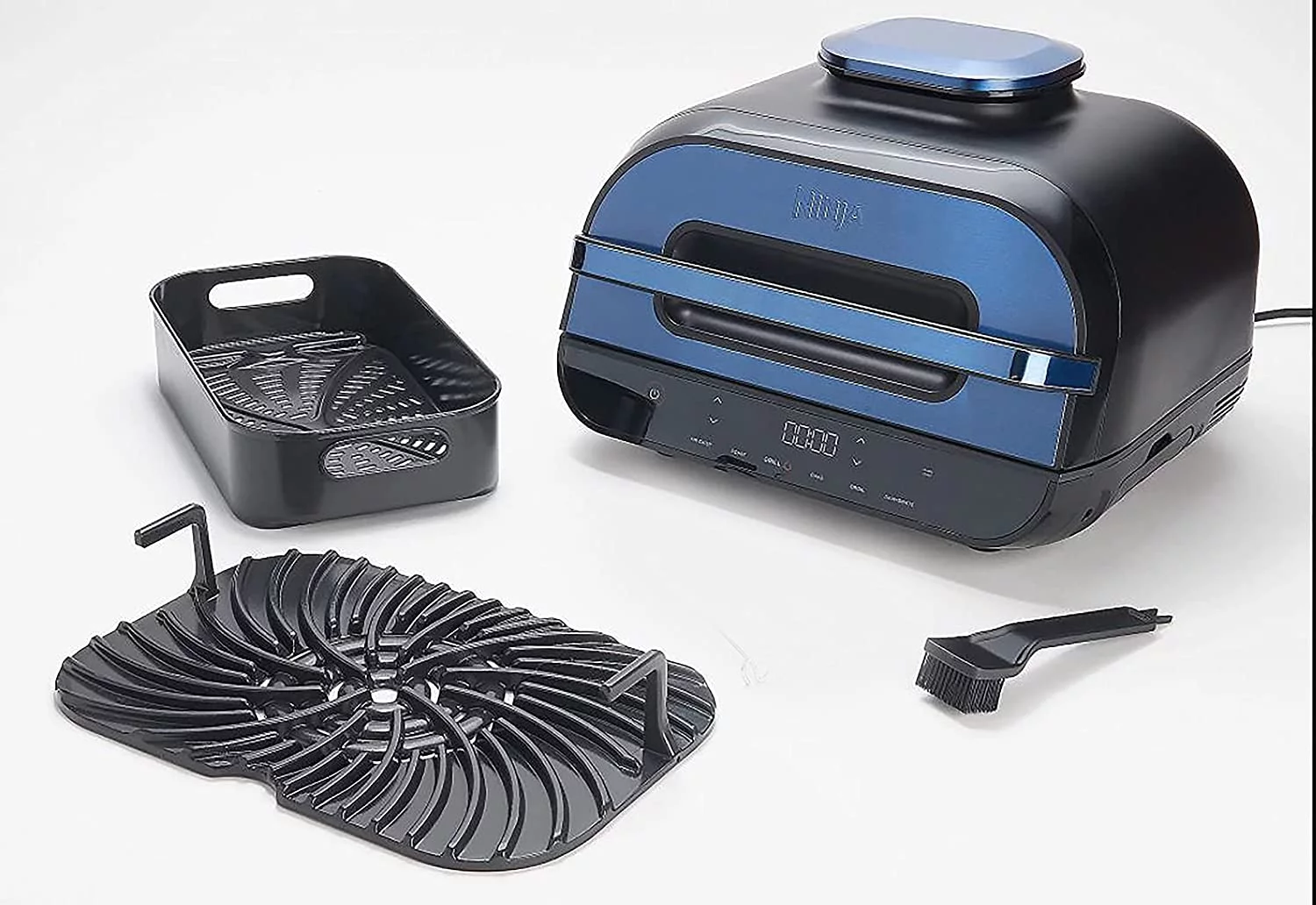 Restored Ninja FG551H Foodi Smart XL 6in1 Indoor Grill with 4 Quart Air Fryer Blue (Refurbished)
