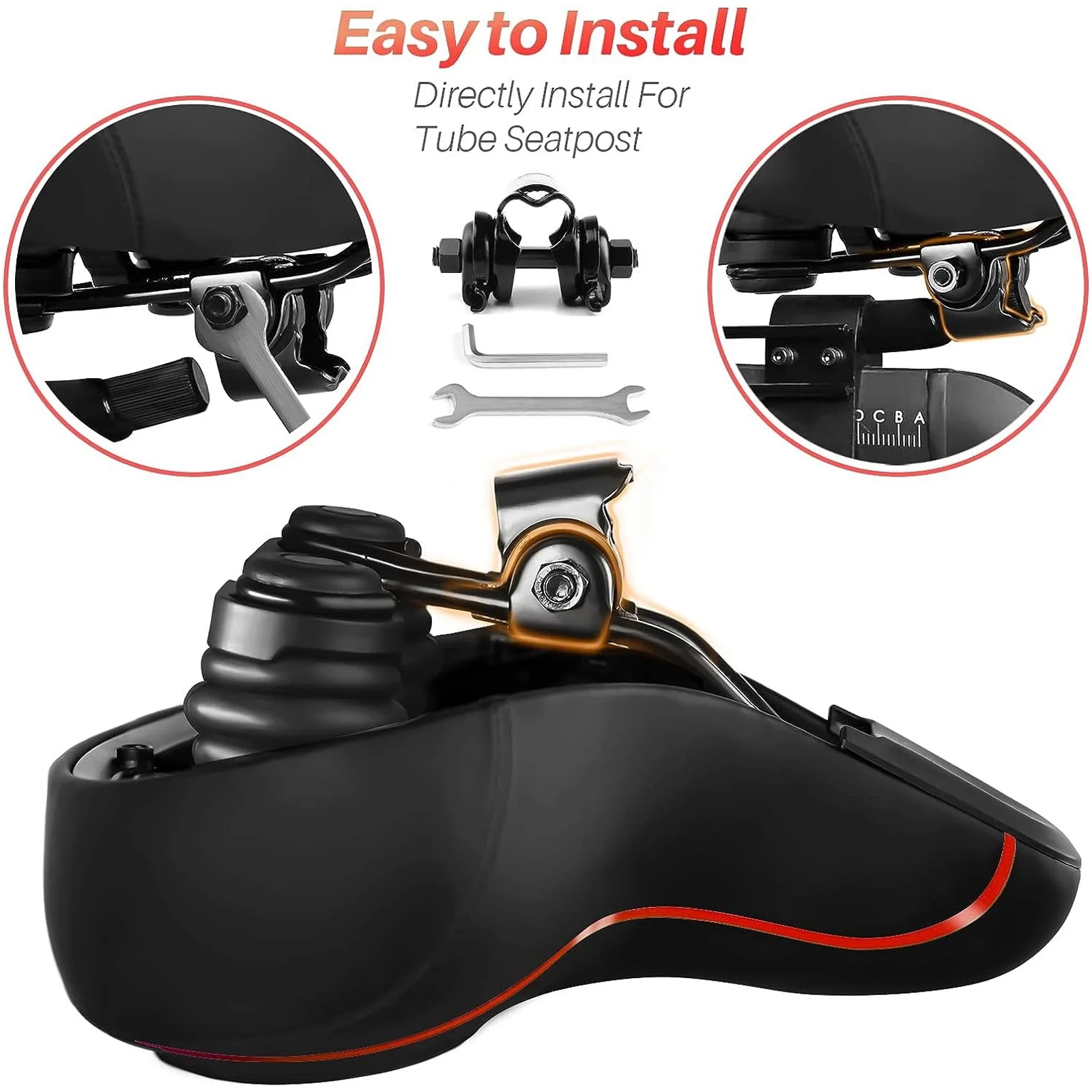 Spirastellsaddles,Widen Saddle With Bike Seat With Dual Ball Saddles Saddle With Dual Breathable Siuke