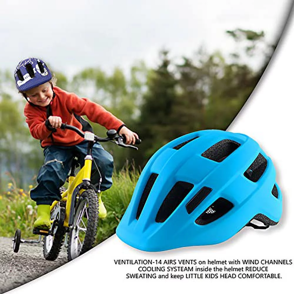 Kids Bike Helmet for Ages 1-8 Years, Adjustable Toddler Boys and Girls Helmets, Lightweight Child Infant Bicycle Cycling Scooter Sports Helmet 48-54cm Blue Small:51-54cm/20.1''-21.2''