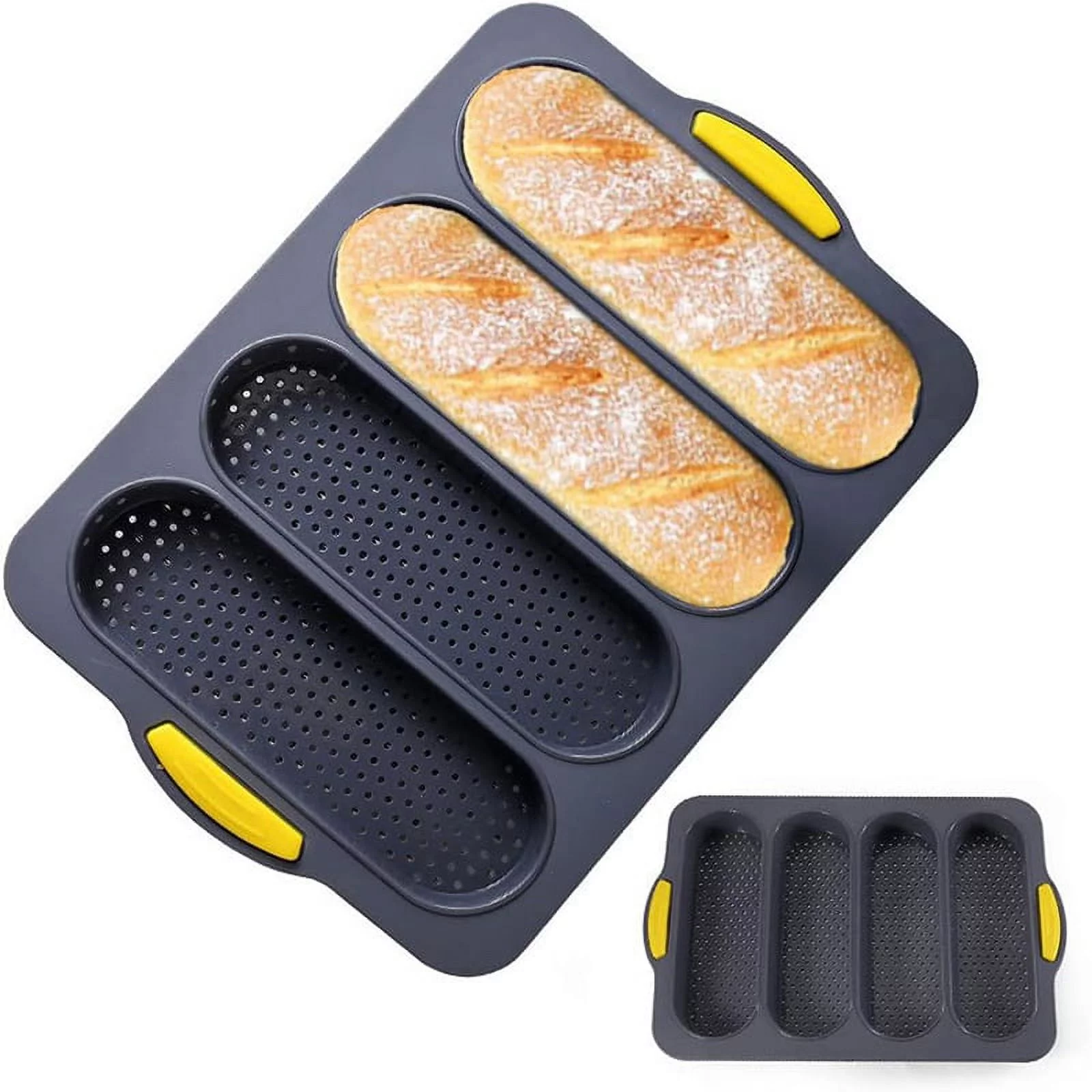 Silicone French Baguettes Baking Mould Non-stick French Bread Baking Mould Silicone Loaf Pan For Home Restaurant