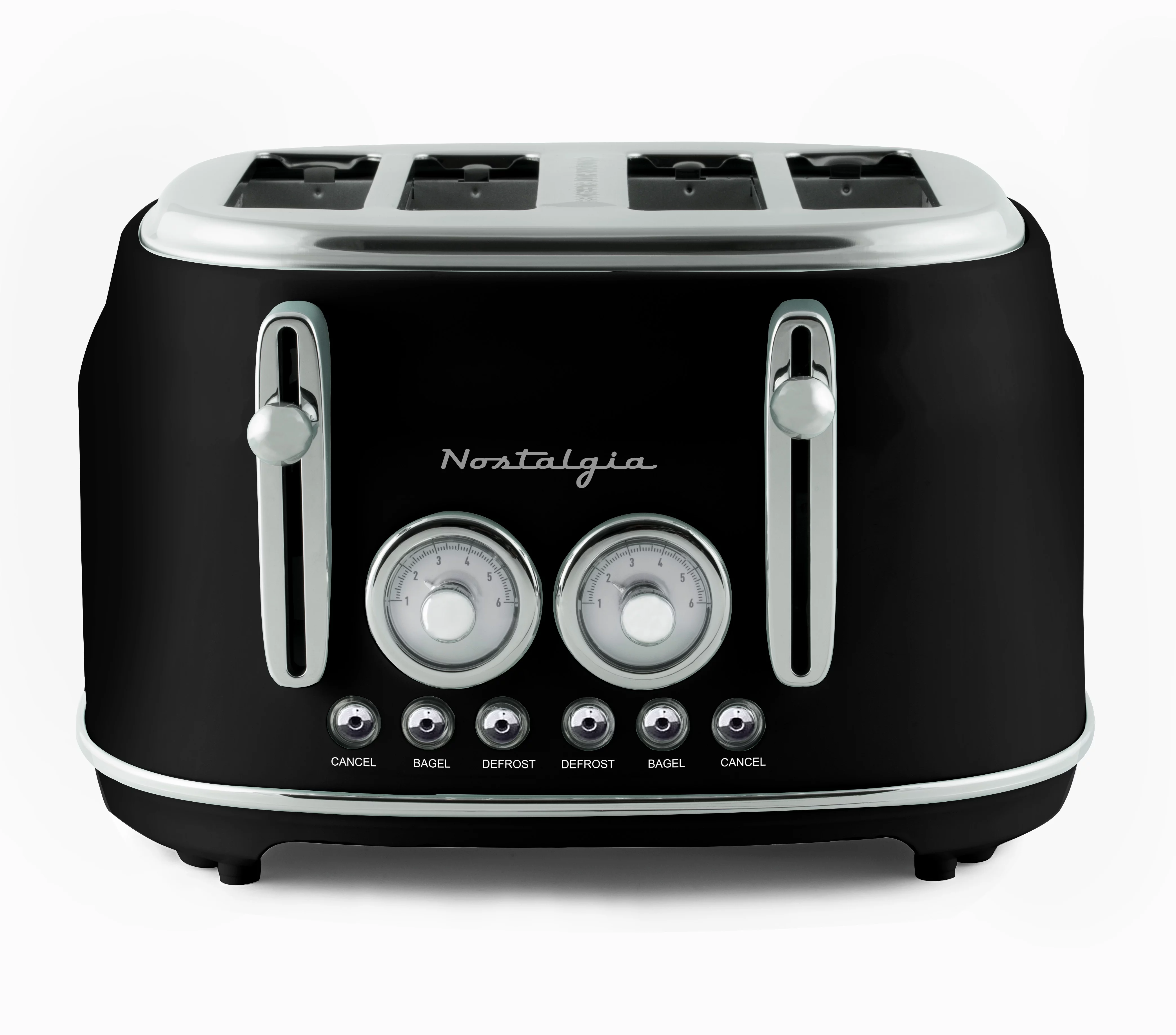 Nostalgia Classic Retro 4-Slice Toaster, Black