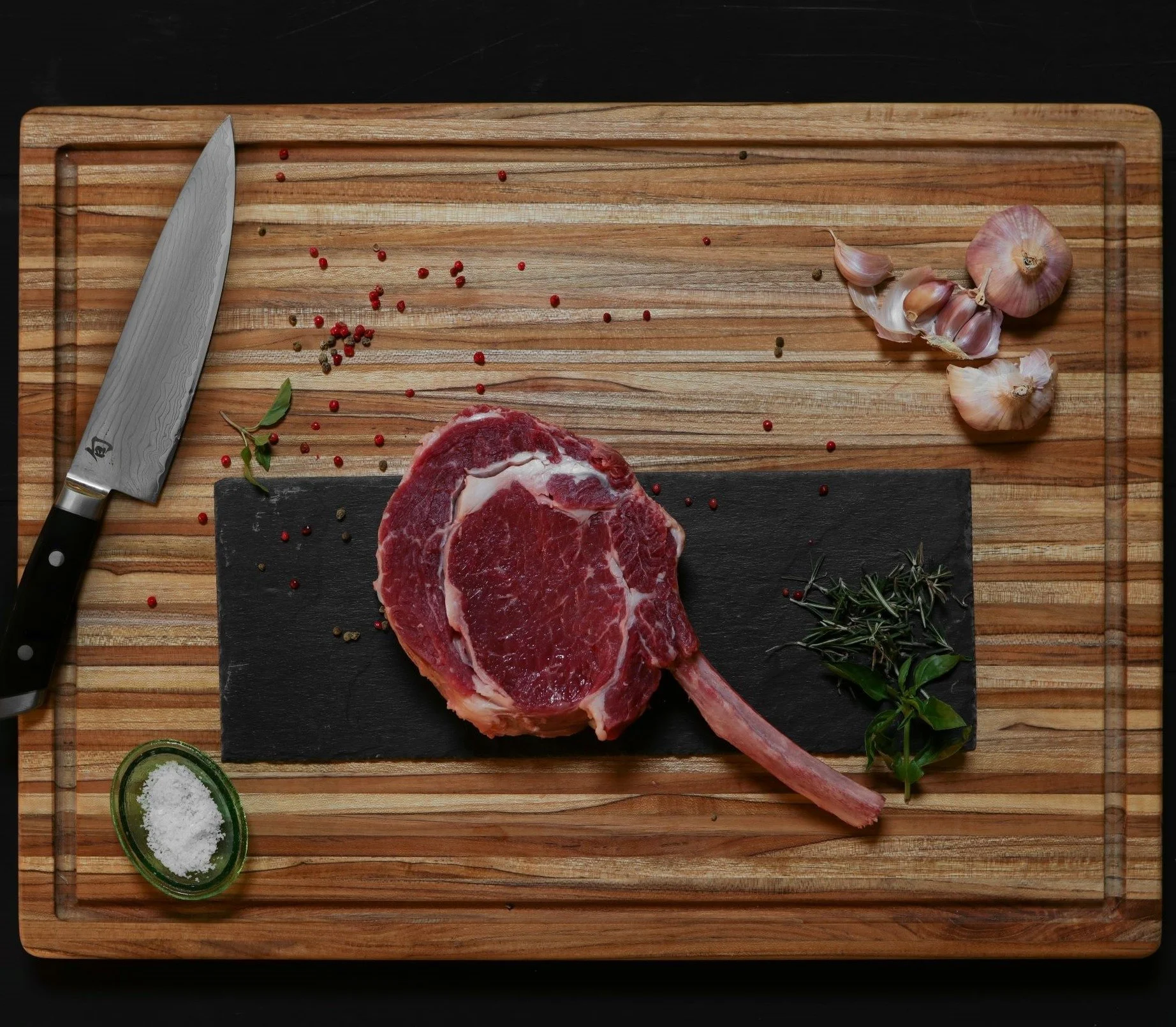 Teakhaus 108 Edge Grain Board with Juice Groove 24 x 18 x 1.5 (Wholesale, 2 Pack)