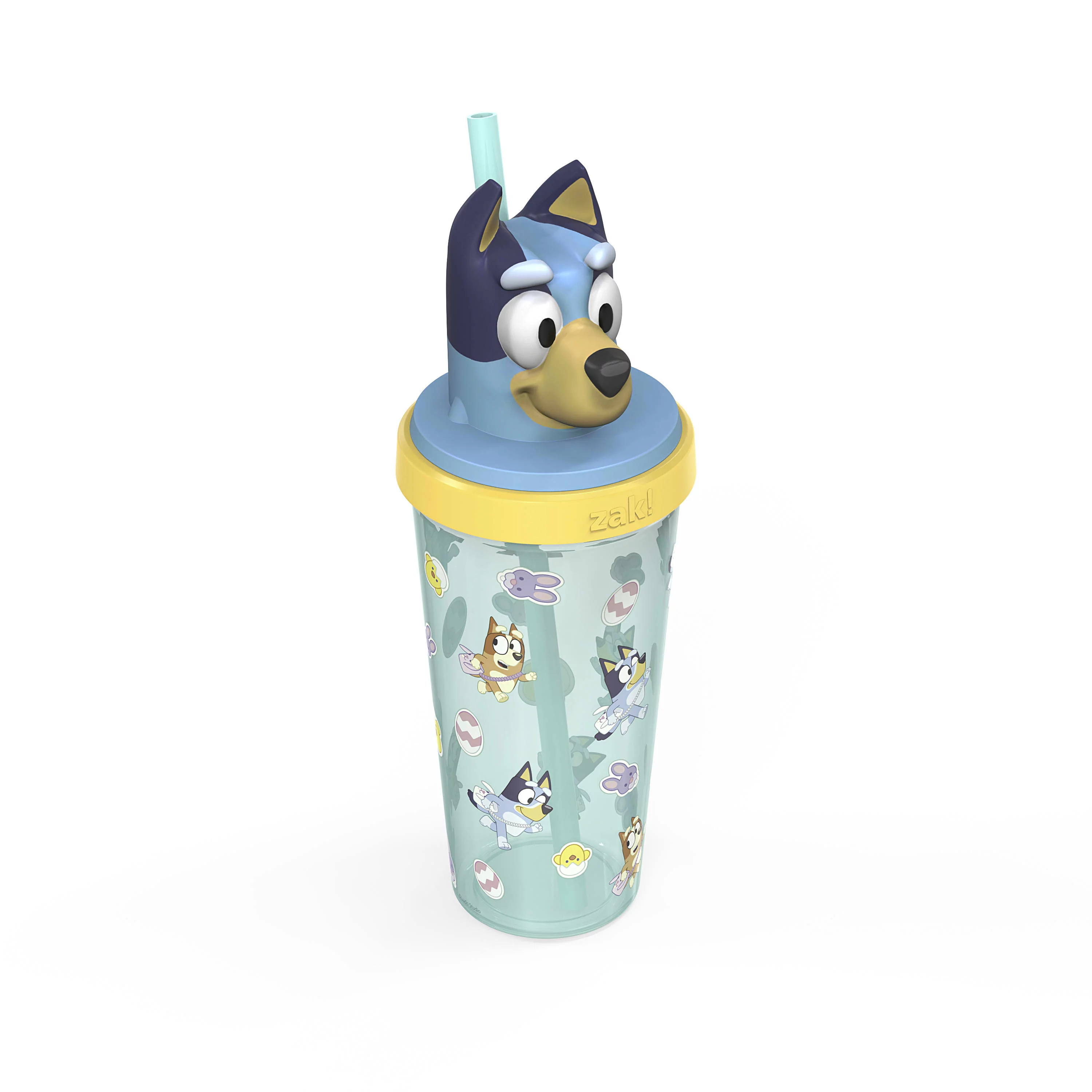 Bluey & Friends 18 oz. Plastic Tumbler with Straw and Sculpted Lid