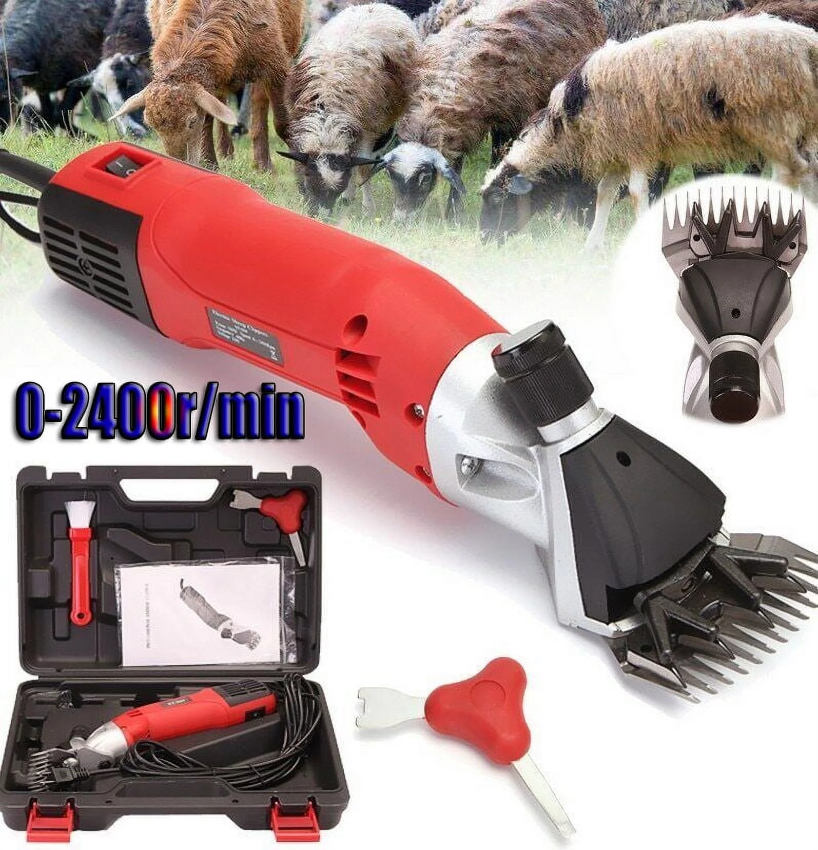 CJC 500W Electric Sheep Shears Clipper Rabbit Dog Animal Fur Hair Trimmer Speeds Adjustable