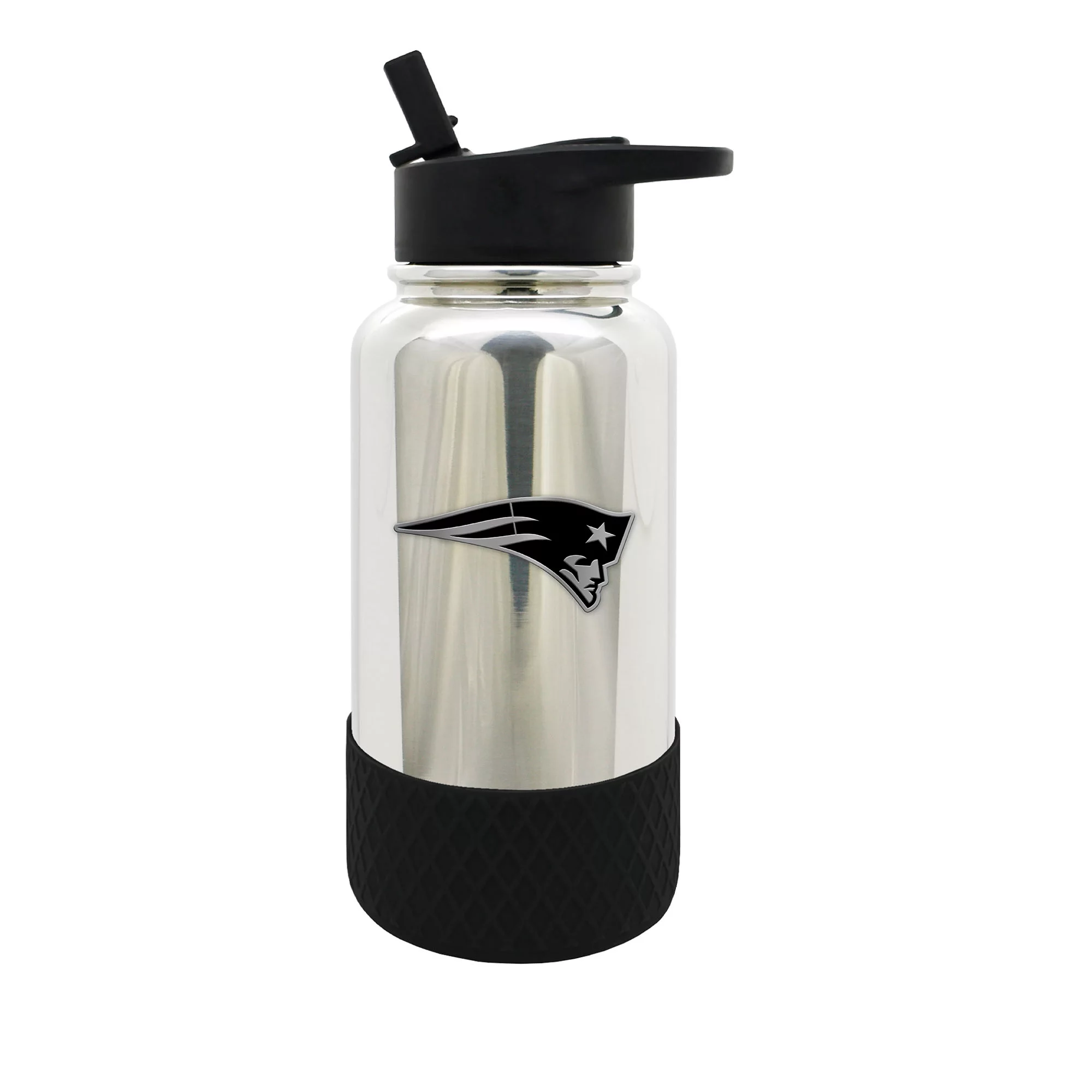 New England Patriots 32 oz. Stainless Steel Chrome Thirst Water Bottle