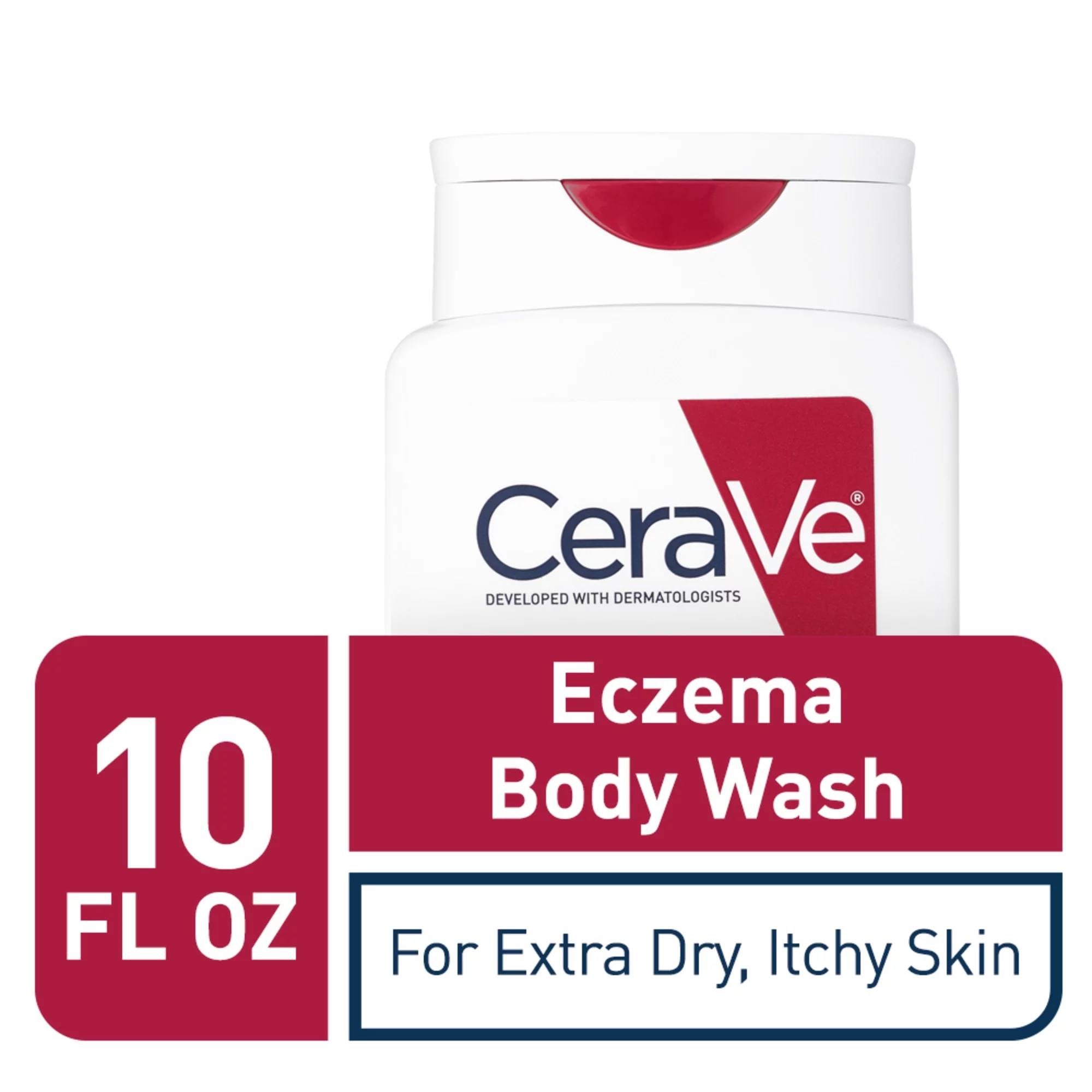 CeraVe Eczema Soothing Body Wash for Calming, Dry, Itchy Skin, 10 oz