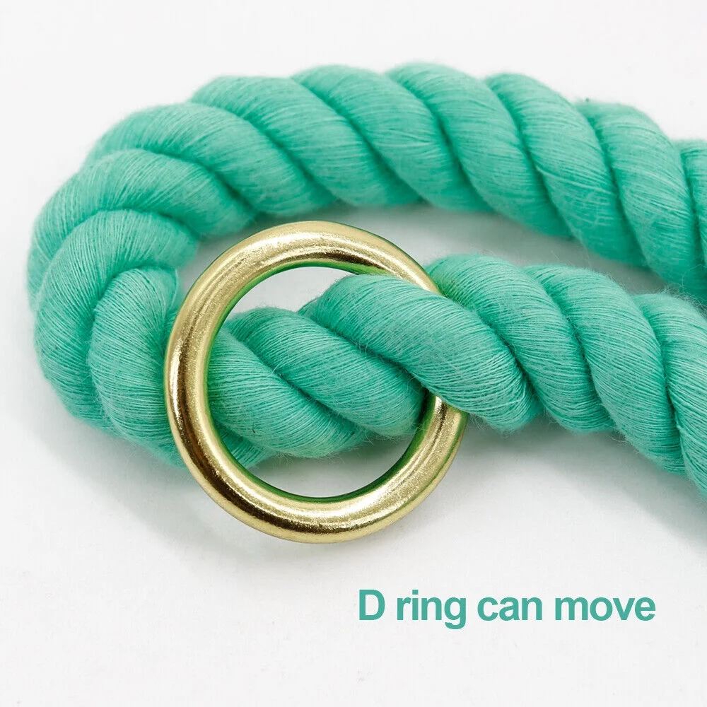 Didog 6ft Long Hands Free Dog Leash Braided Cotton Rope Pet Walking Leashes Training Adjustable Double Ended