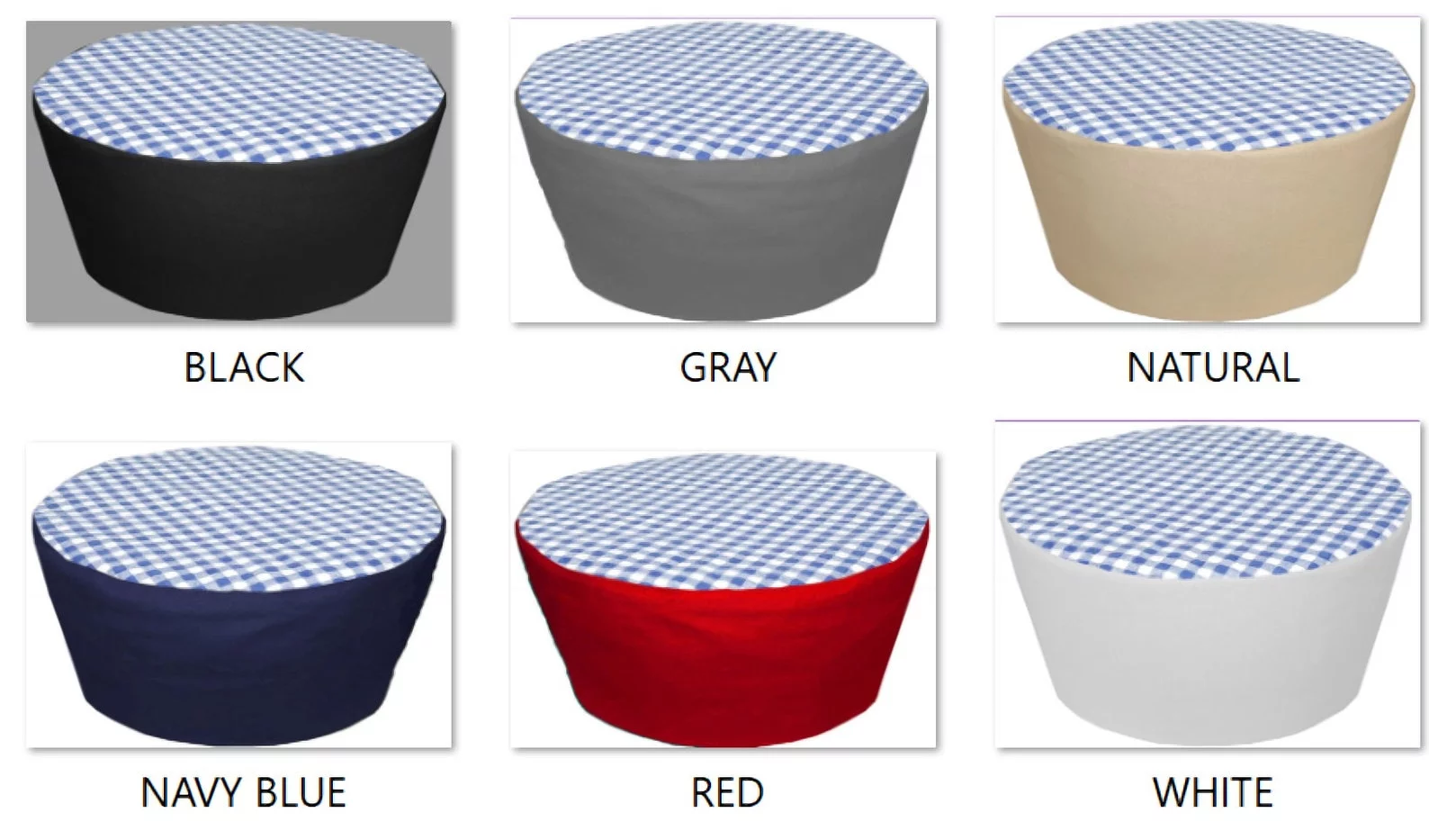 Light Blue & White Checked Gingham Slow Cooker Cover by Penny's Needful Things (All Light Blue Checked, Large)