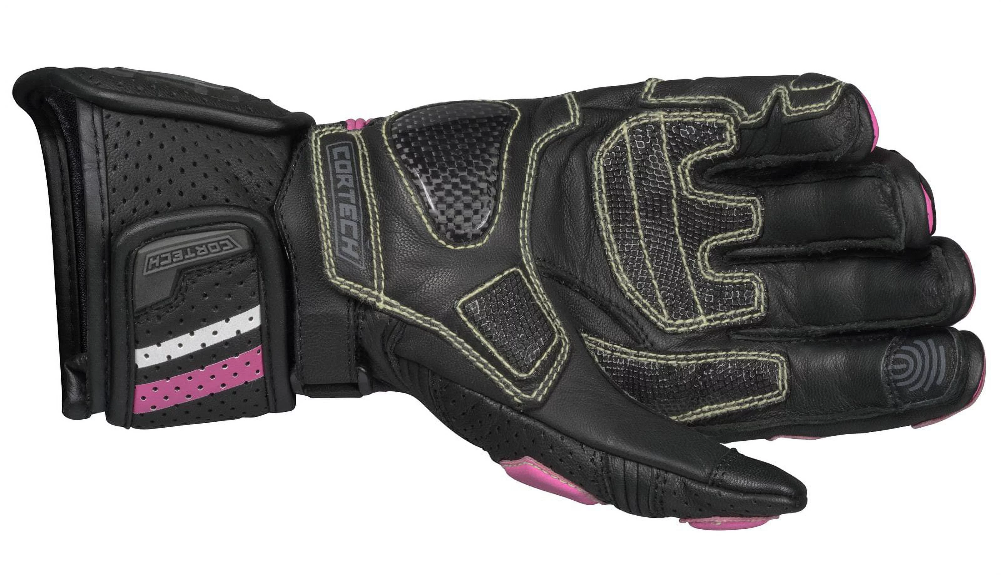 Cortech Revo Sport RR Womens Leather Motorcycle Gloves Pink LG