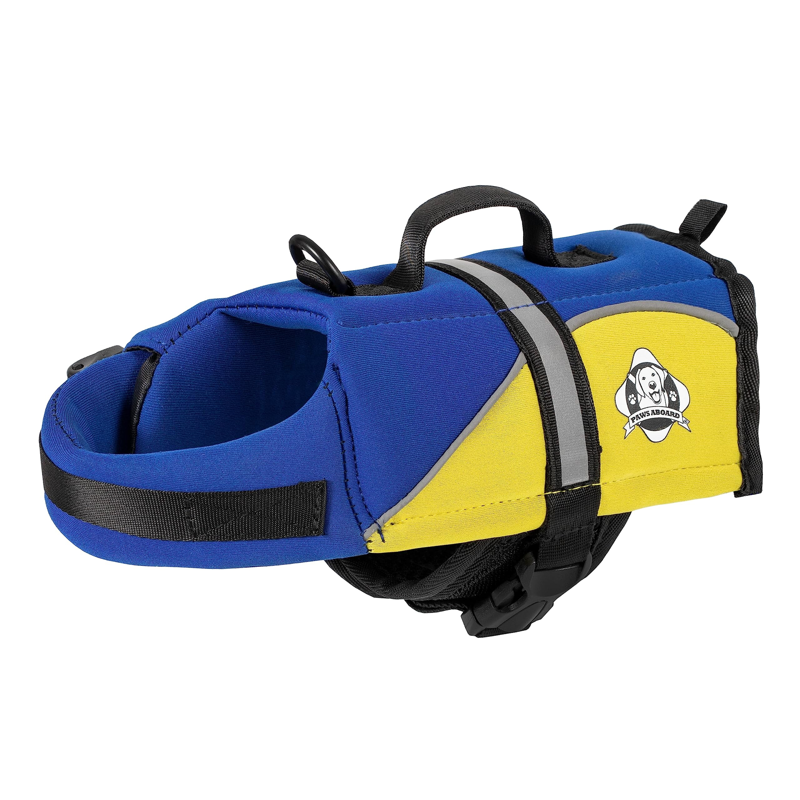 Paws Aboard PA-BY1100 Neoprene Doggy Life Jacket Extra Extra Small Blue- Yellow