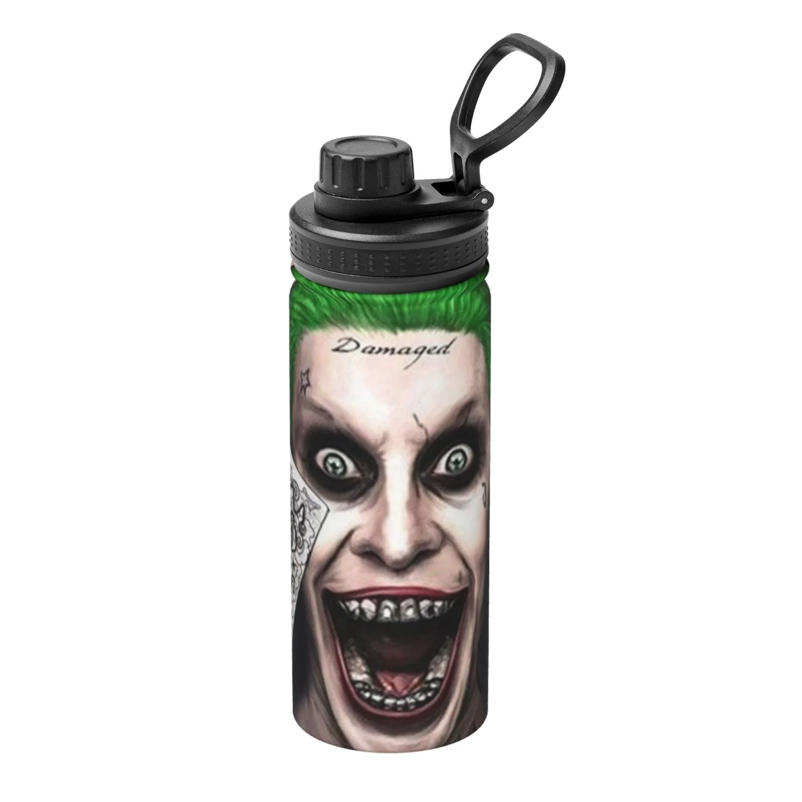 Joker Film Sports Insulated Water Bottles Kettle Stainless Steel Portable Cup18OZ For Travel Gym School