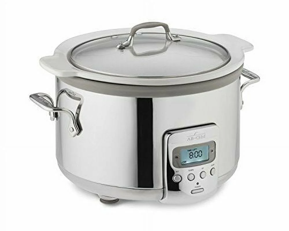 All-Clad SD710851 Slow Cooker with White Ceramic Insert & glass lid 4 quart