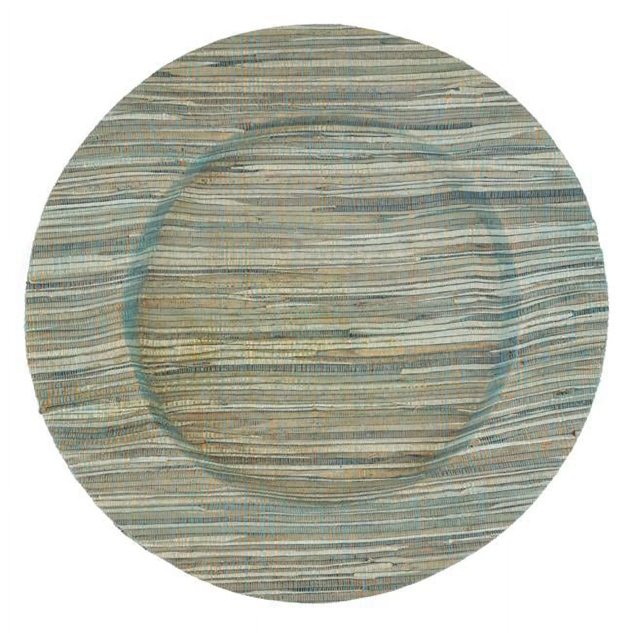 Saro Lifestyle CH315.TQ13R 13 in. Water Hyacinth Charger Plate, Turquoise - Set of 4