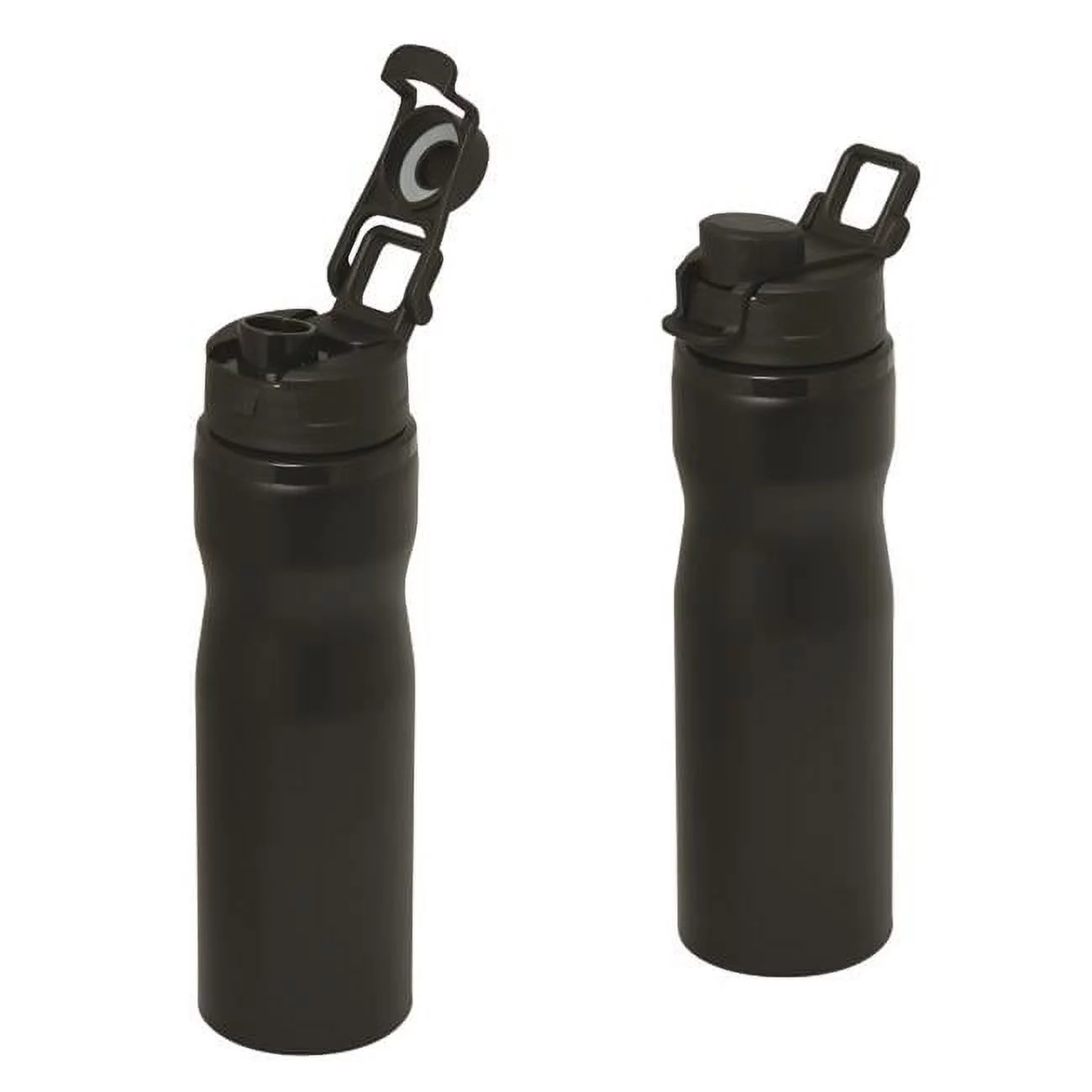 Debco WB1413 750 ml 25.4 oz Stainless Steel Water Bottle - Black  - 12 Pack