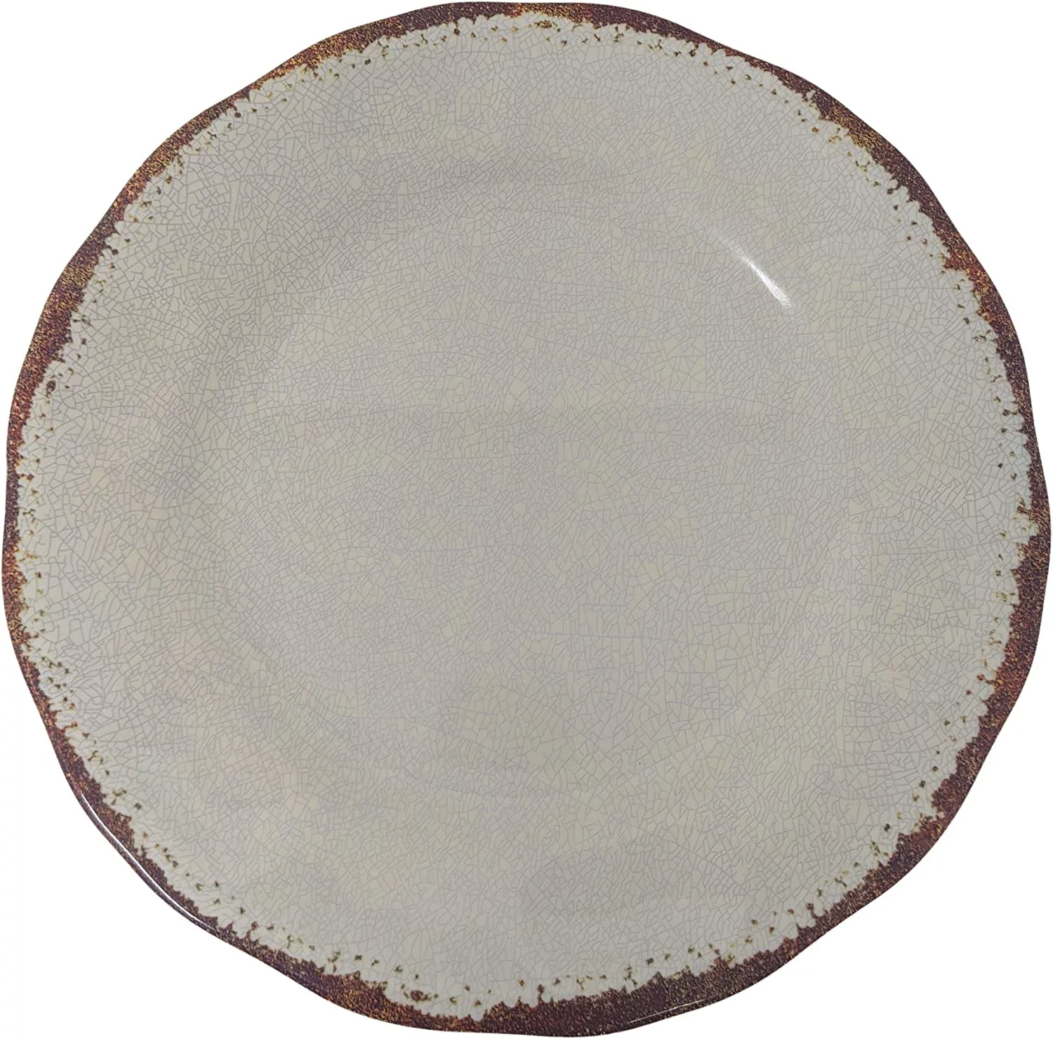 Gianna's Home 12 Piece Rustic Farmhouse Melamine Dinnerware Set (Ivory)