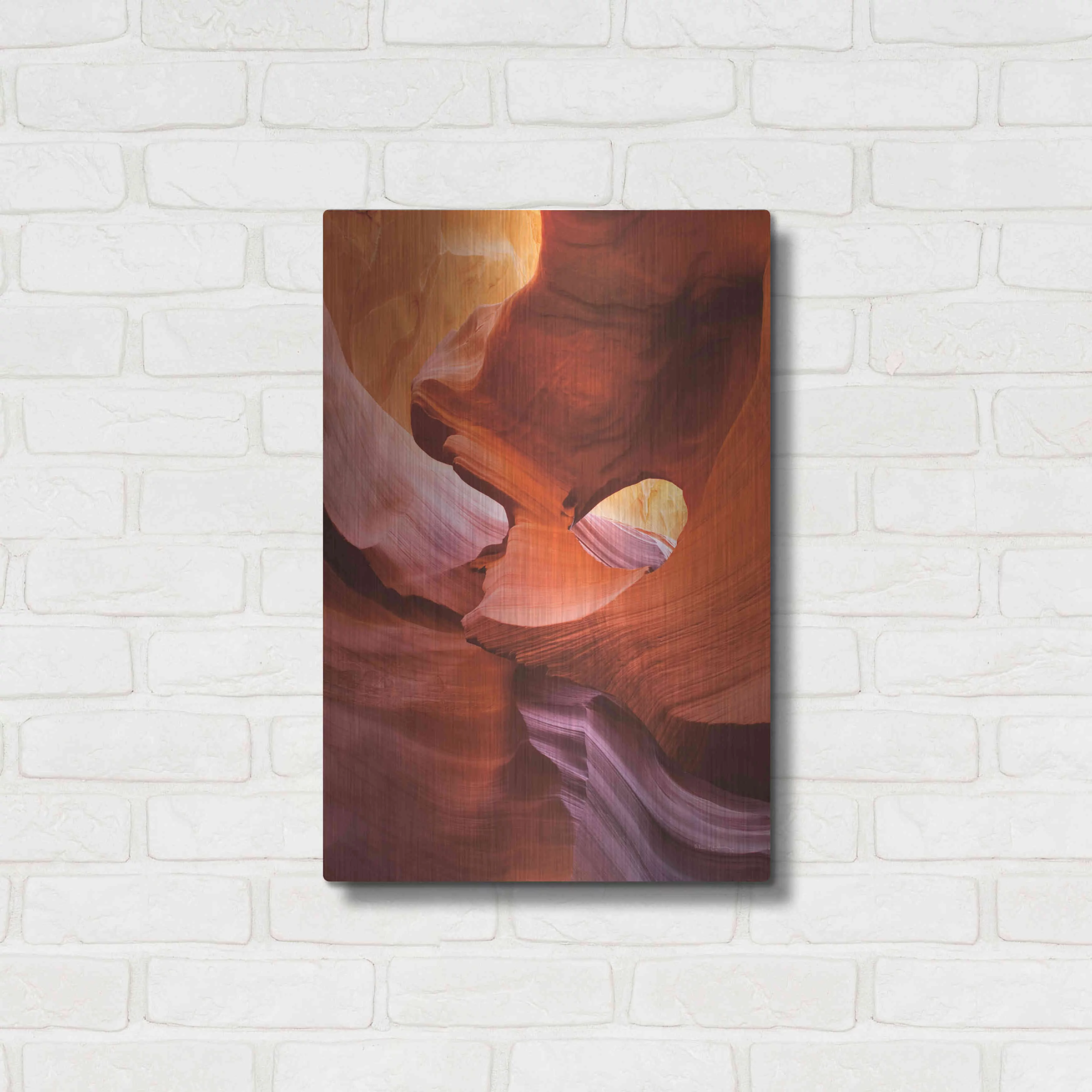 Luxe Metal Art 'Lower Antelope Canyon IV' by Alan Majchrowicz,Metal Wall Art, 16
