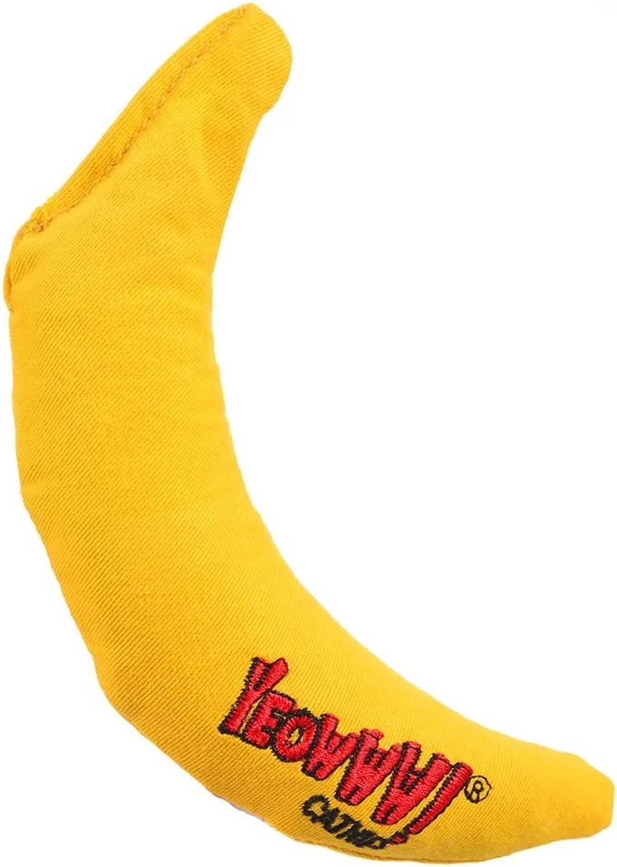 Yeowww! Organic Catnip 3-Toy Variety Pack with Rainbow, Banana, and Pollock
