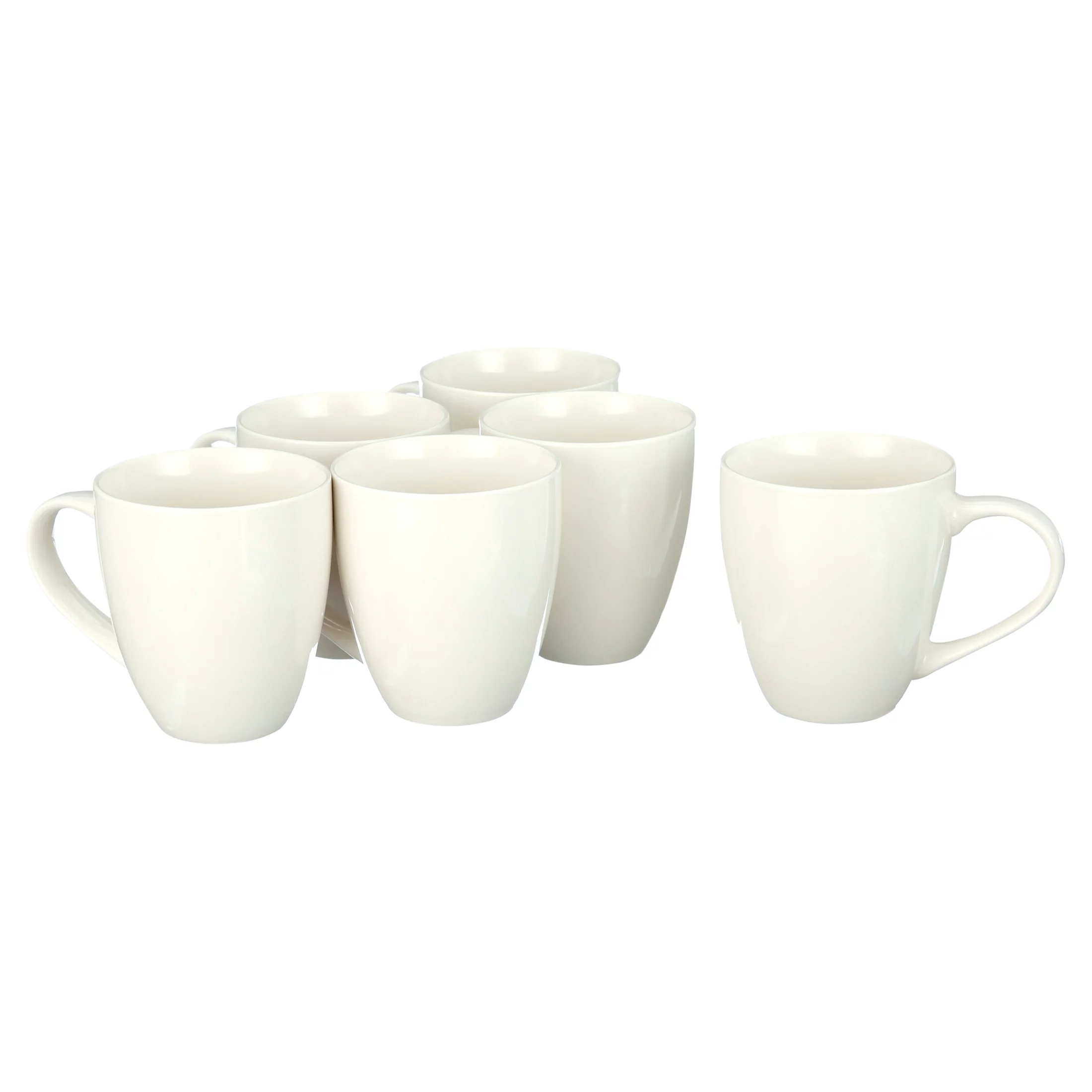 Amuse- Professional Porcelain Bistro Lungo Mugs- Set of 6- 17 oz