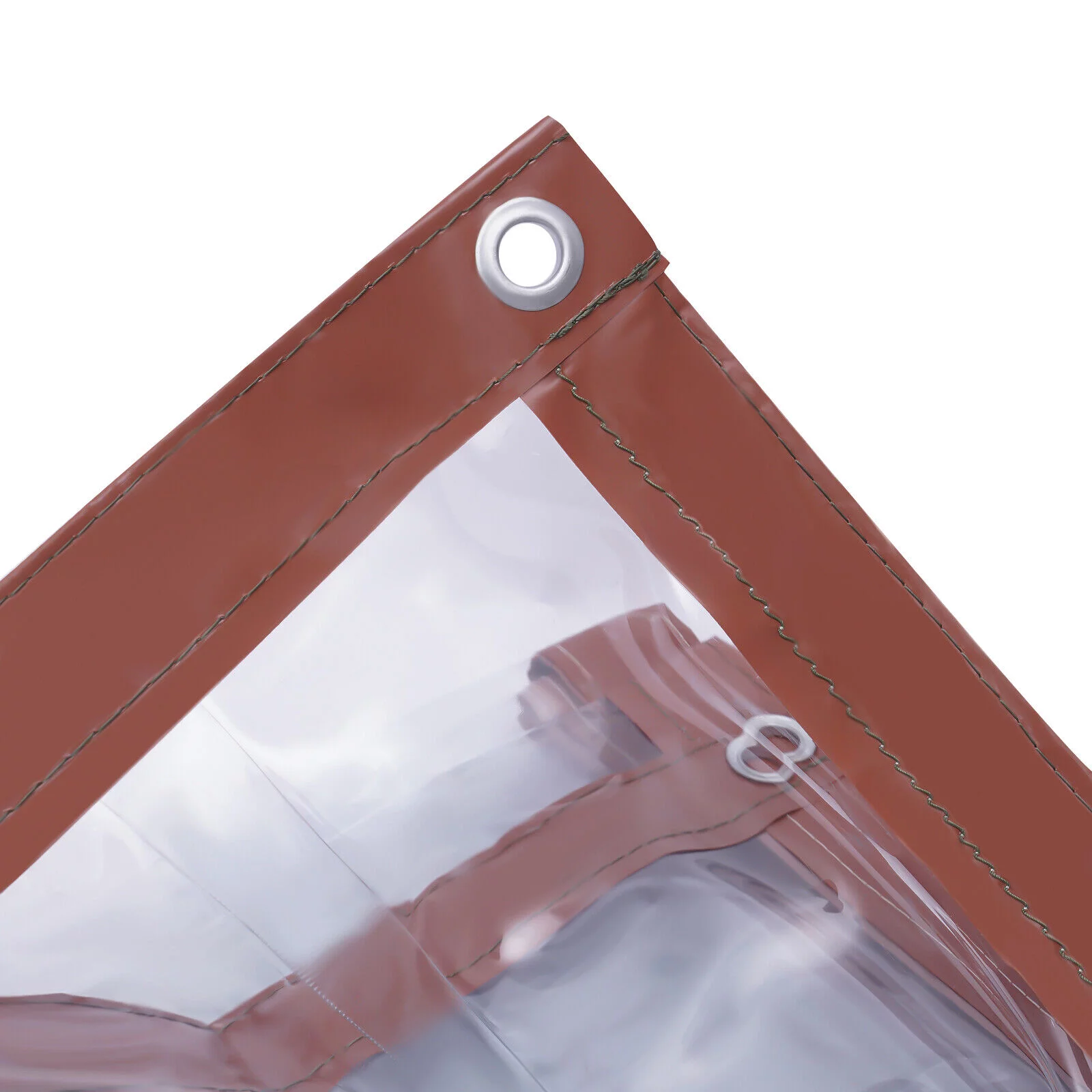 Water/Sun-proof Commercial Brown PVC Clear Awning Canopy Patio Roll Up Enclosure