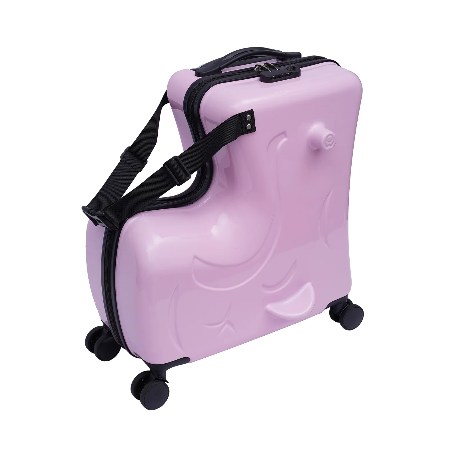 TFCFL Travel Suitcase with Spinner Wheels Children Thickening Trolley Case Unisex Pink 19.69