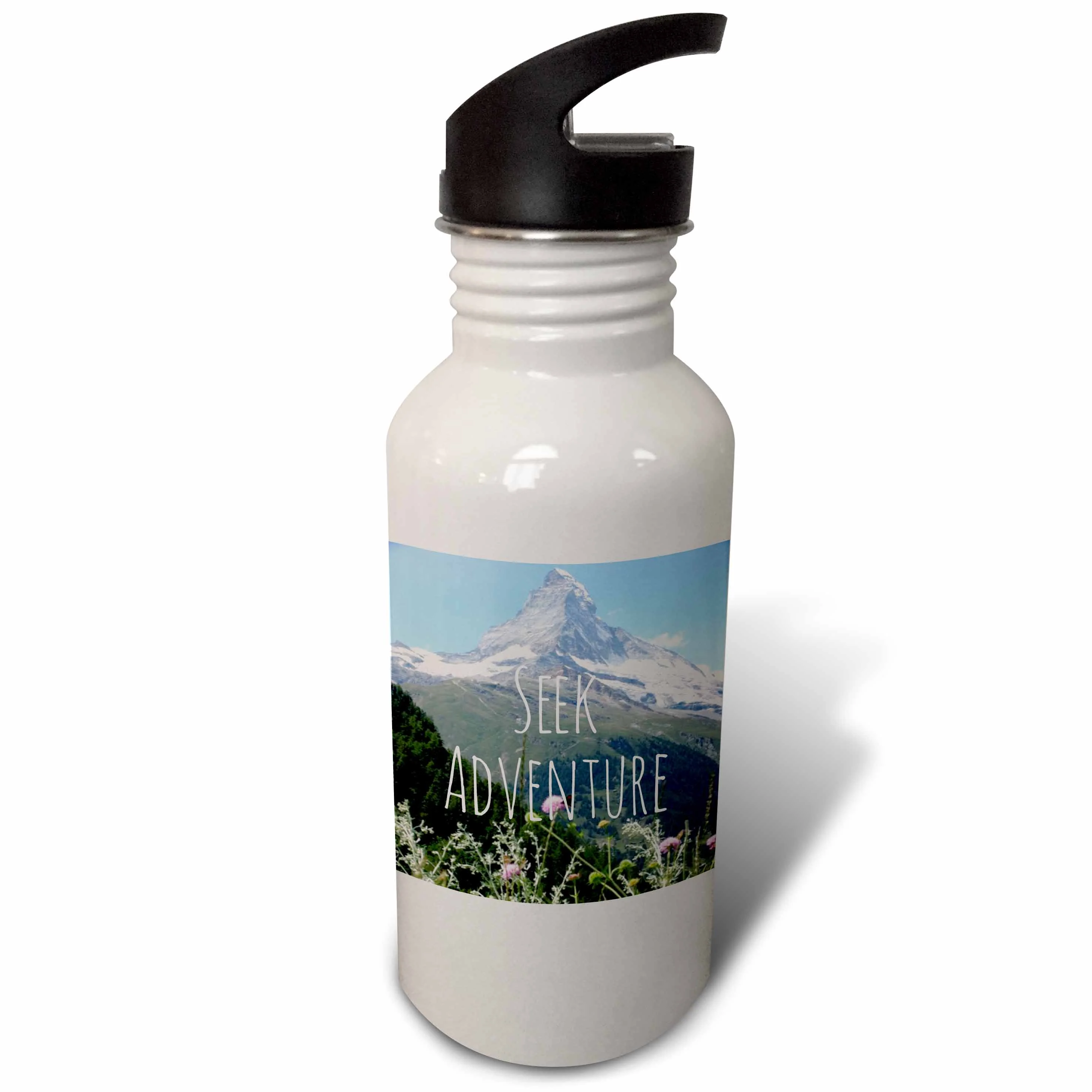 Seek Adventure - Its out there - motivational inspiring sayings - nature - mountain photography 21 oz Sports Water Bottle wb-151470-1